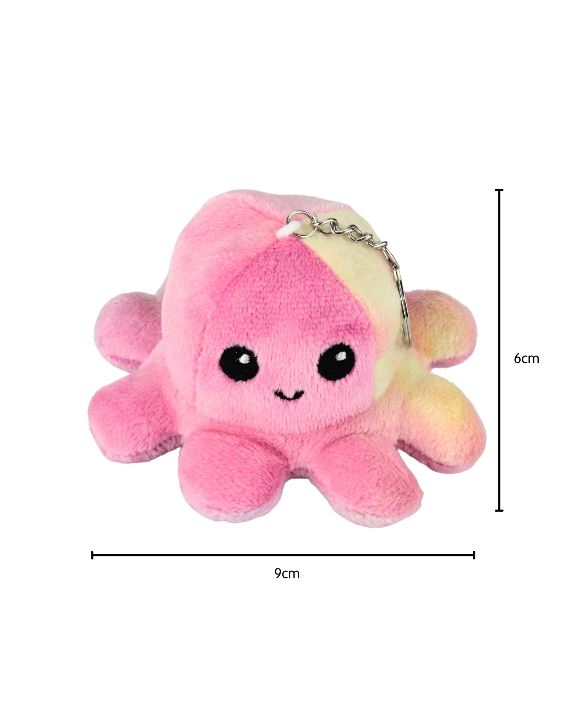 3 Partyrama 6pcs Reversible Octopus Plush Toy Keyrings, 3 of 4