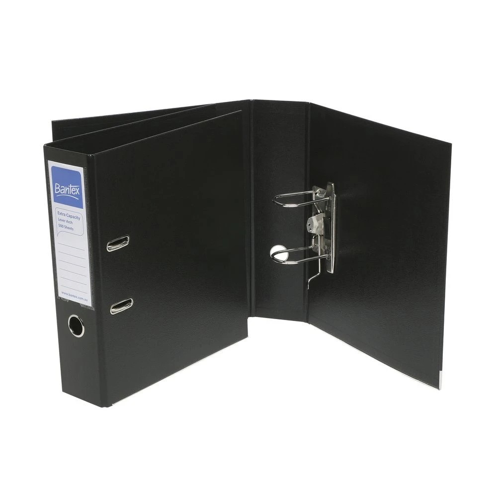 2 Bantex A4 Extra Capacity 2 Ring Lever Arch Folder Black, 2 of 4