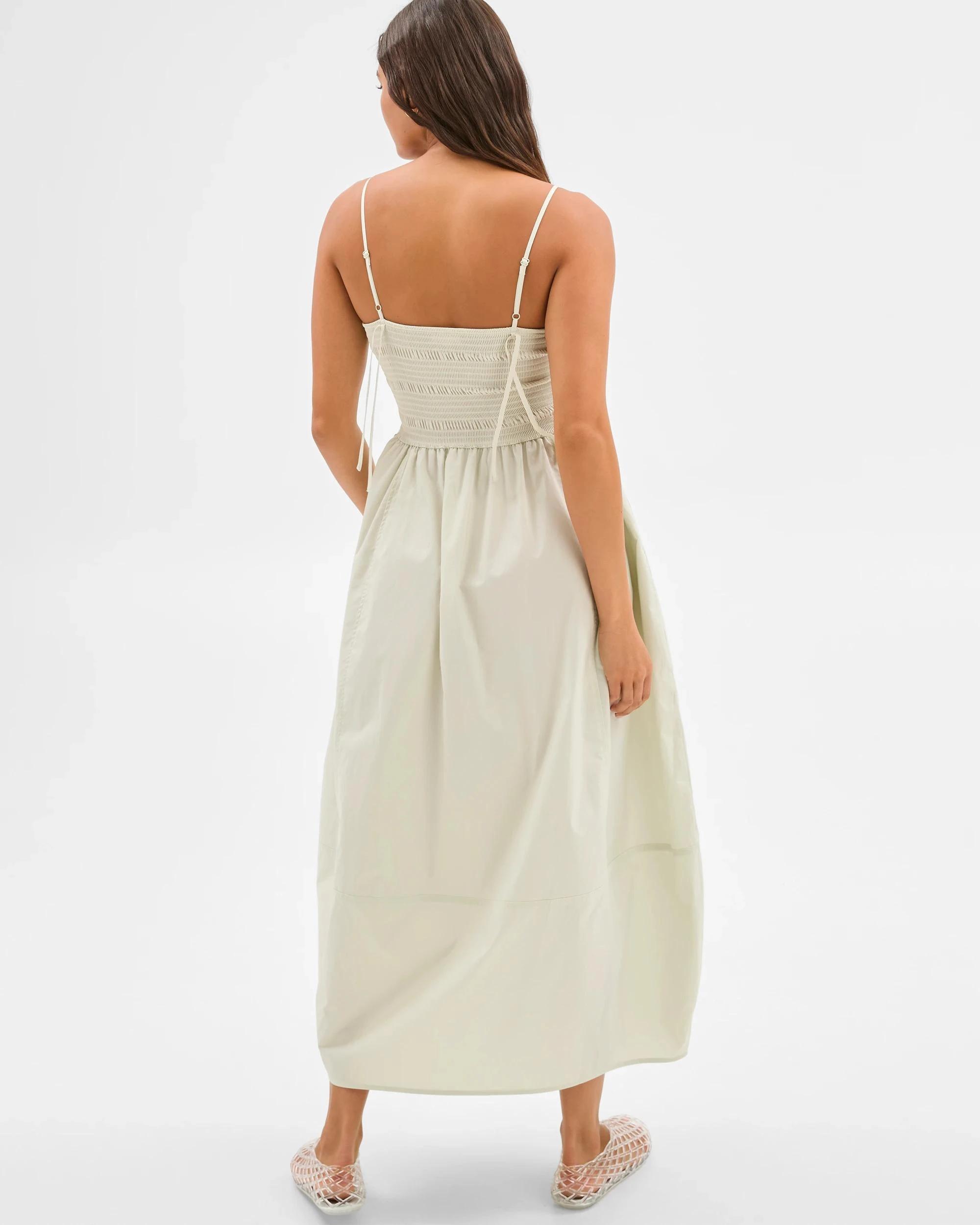 7 Shirred Cocoon Midi Dress - Lily Loves PISTACHIO, 7 of 7