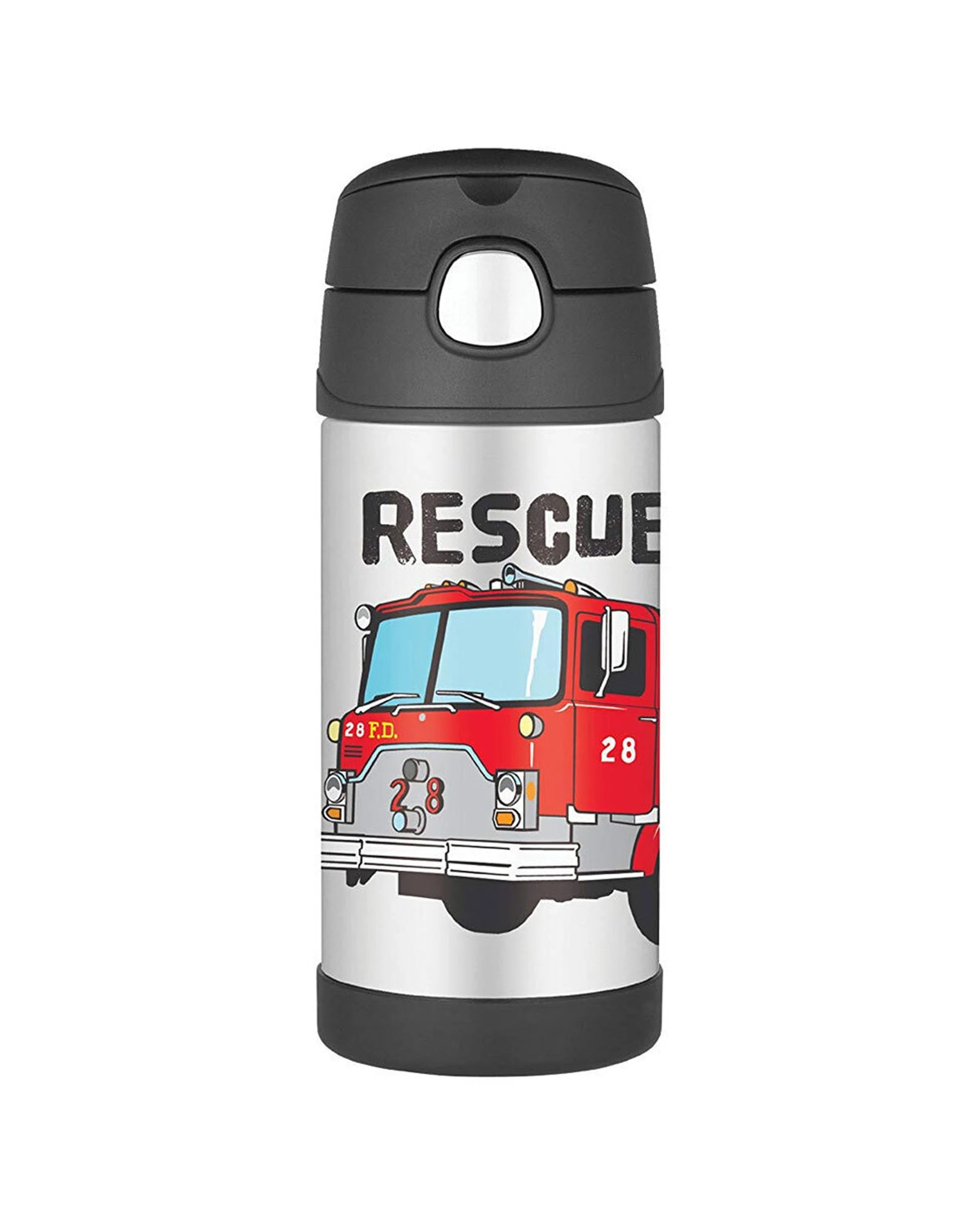 1 Thermos Funtainer 355ml Vacuum-Insulated Kids Drink Bottle Firetruck - Multi, 1 of 3