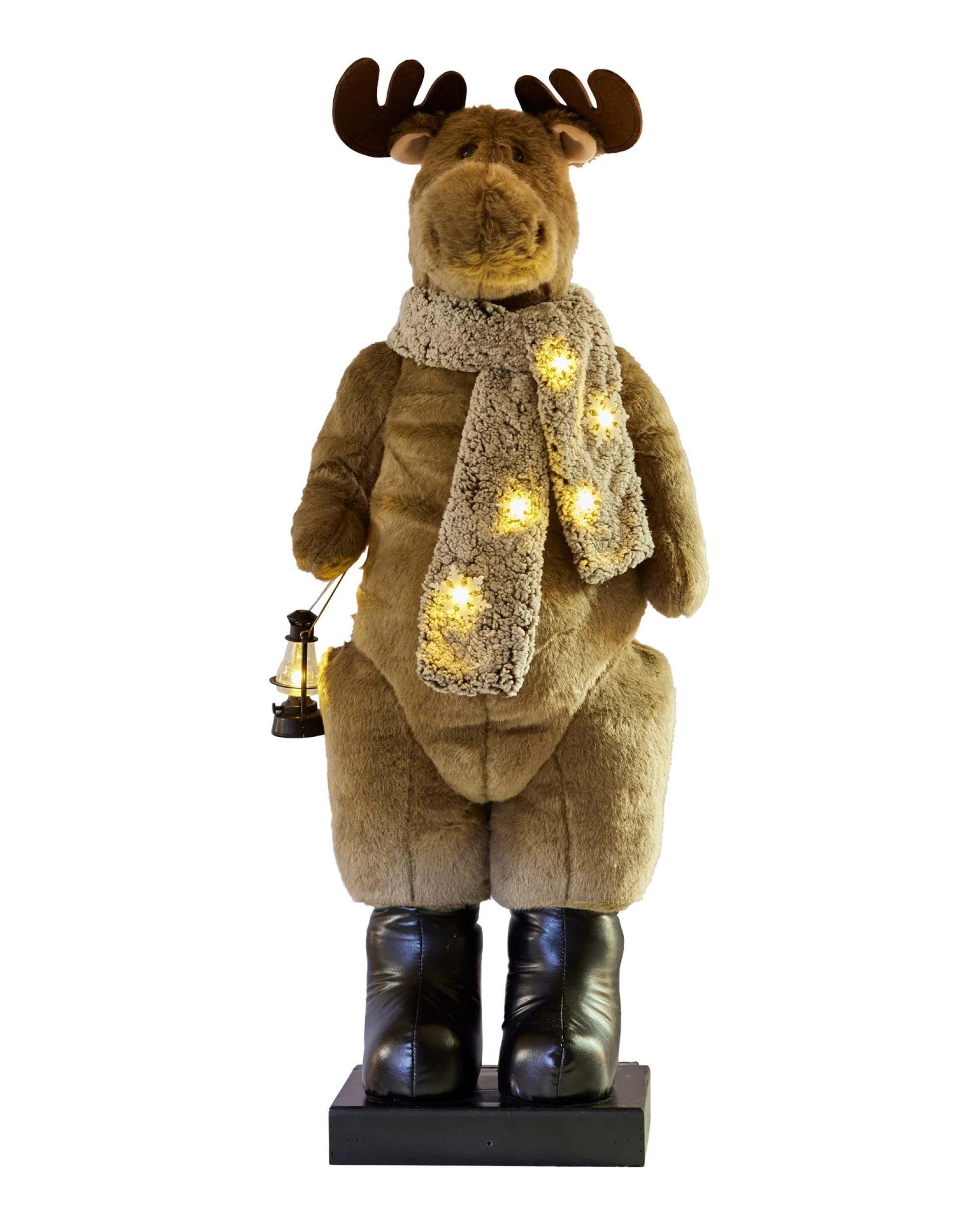 1 Christabelle 1.1m Musical LED Animated Christmas Moose Decoration Light-Up Lantern Ornament, 1 of 3