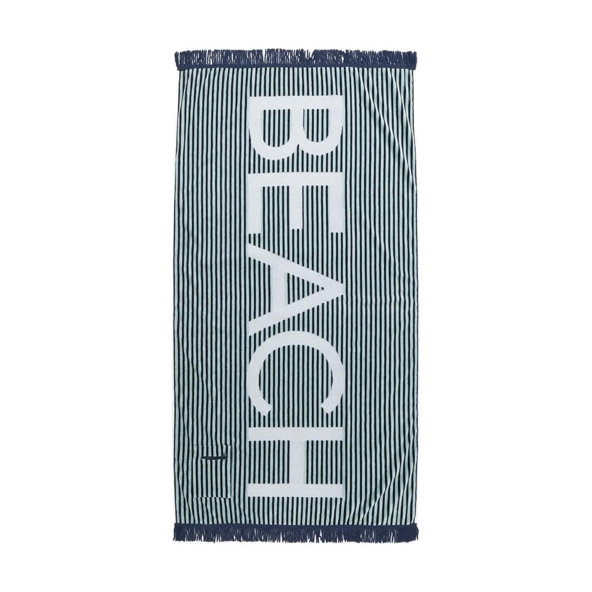1 Large Cotton Beach Towel - Blue, 1 of 6