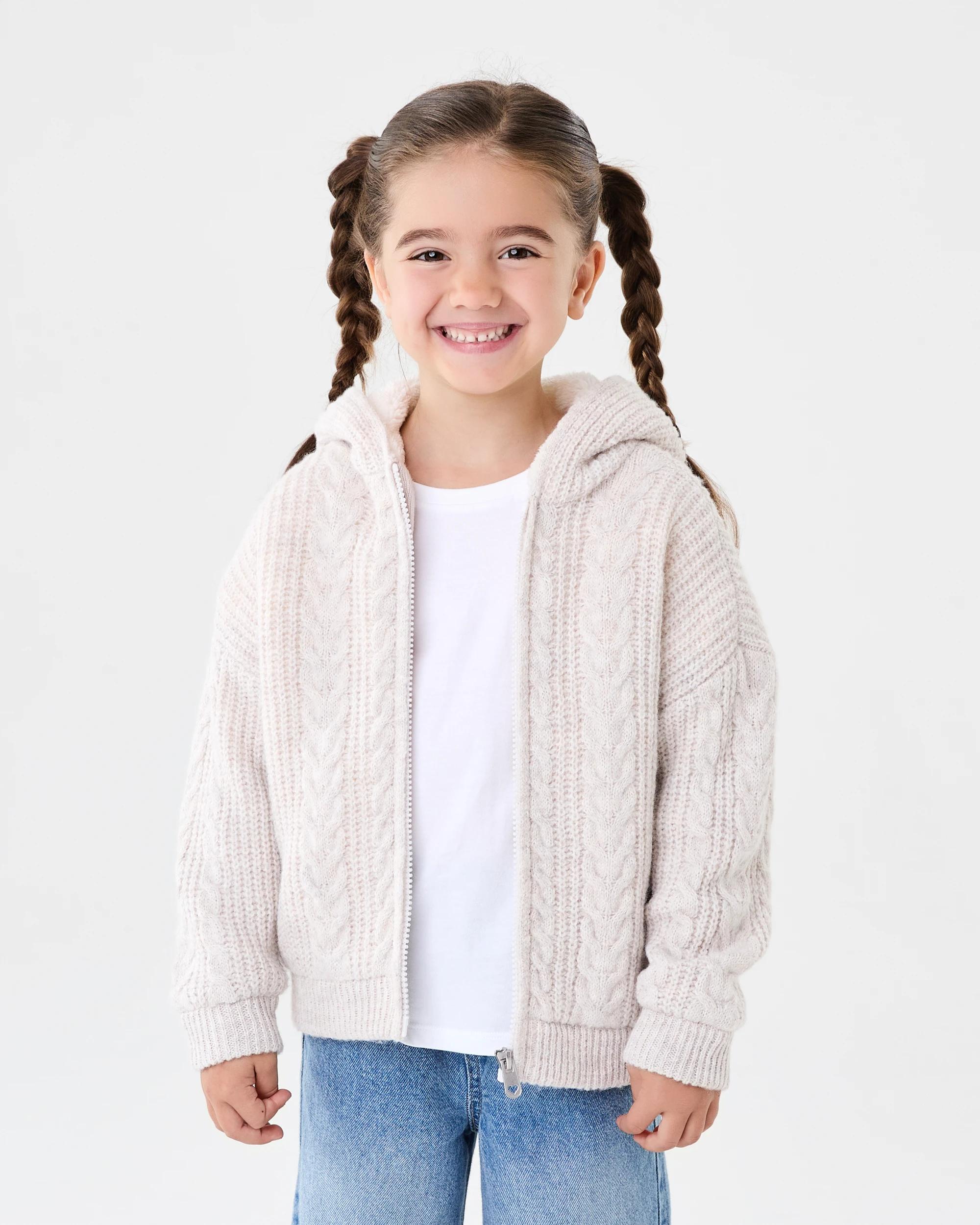 1 Sherpa Lined Cardigan Hony Marle, 1 of 8