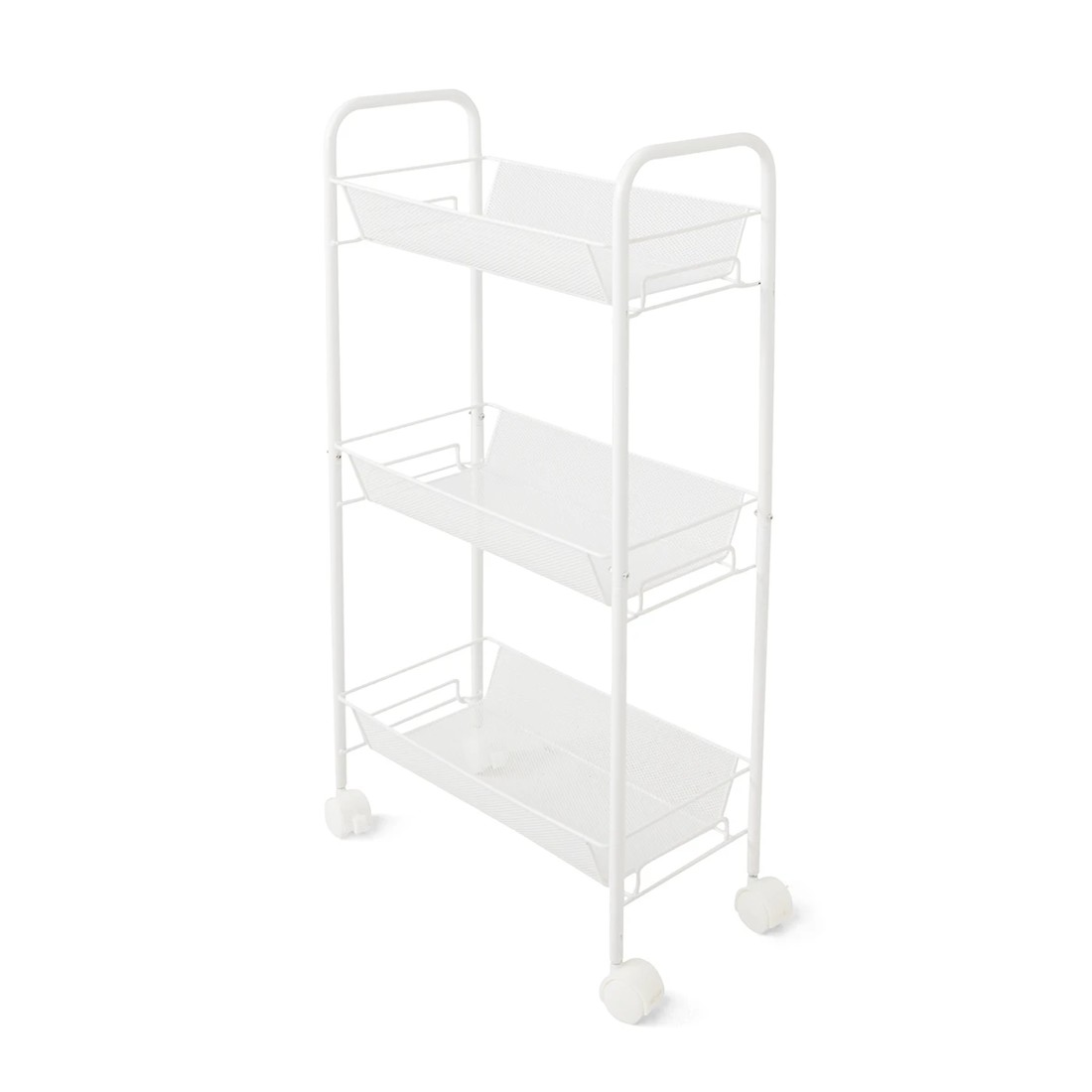 5 Slim Line Metal Trolley - White, 5 of 8