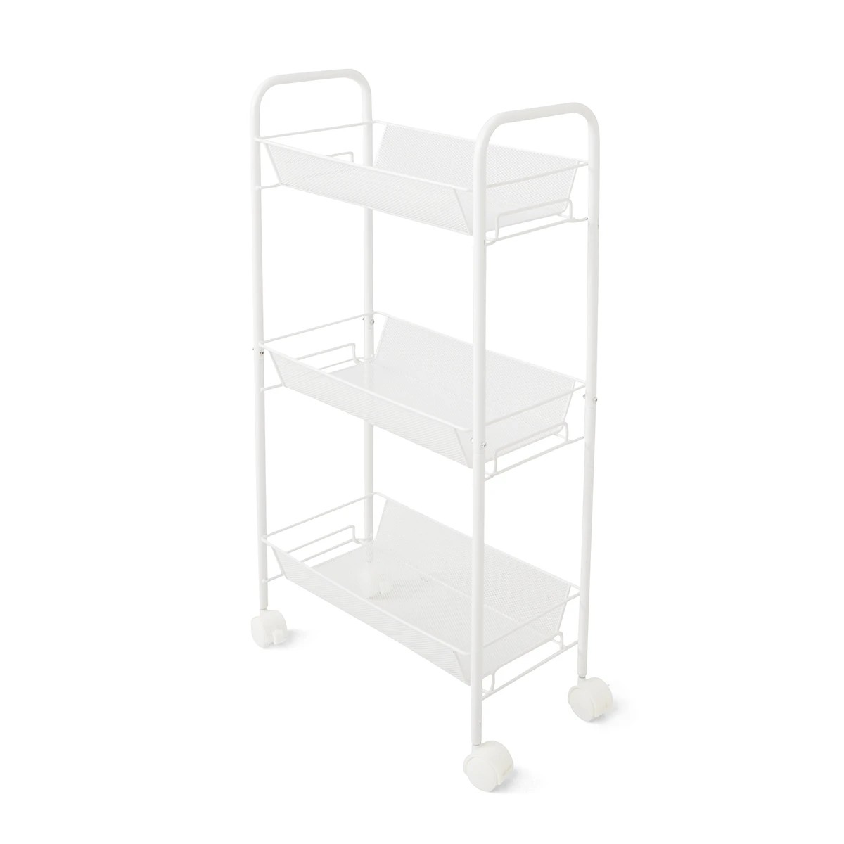 5 Slim Line Metal Trolley - White, 5 of 8
