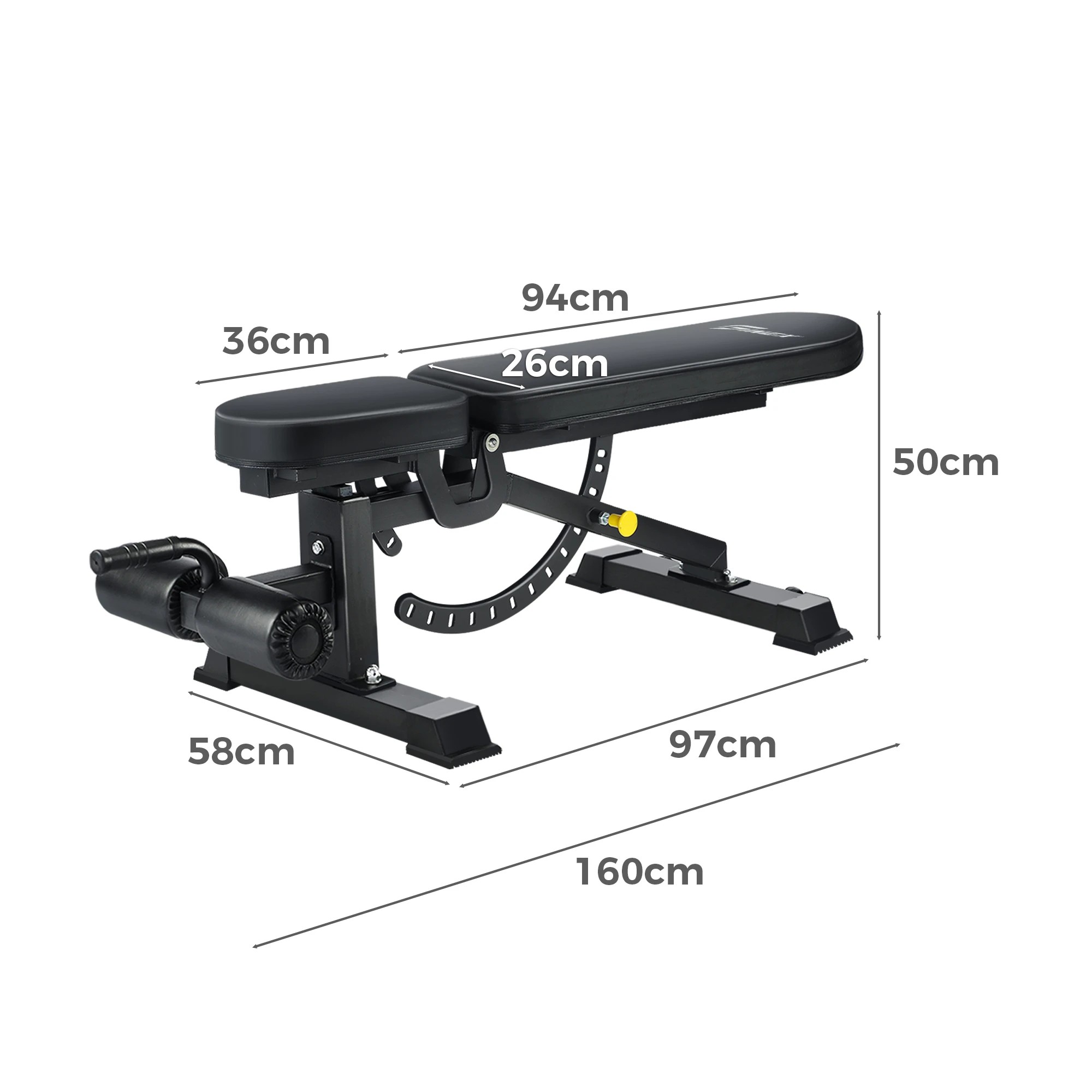 2 Finex Adjustable Weight Bench FID Bench - Black, 2 of 8