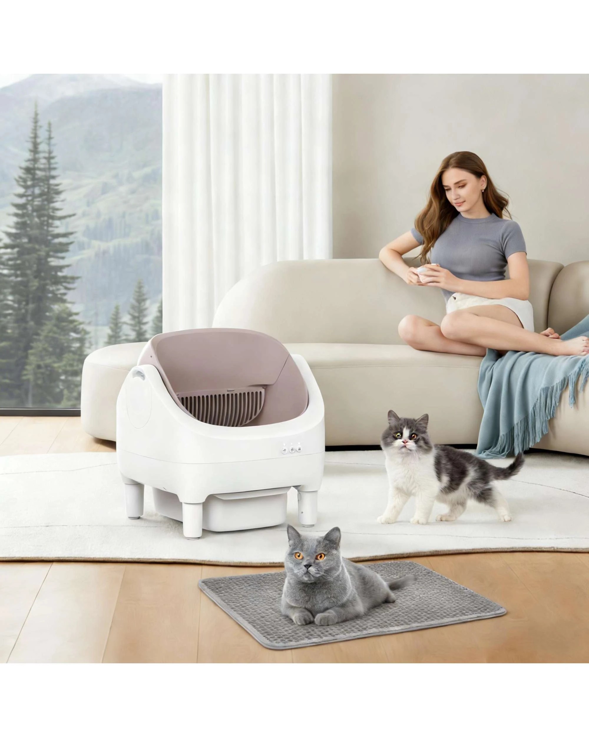 3 Advwin Smart Self Cleaning Cat Litter Box, 3 of 10