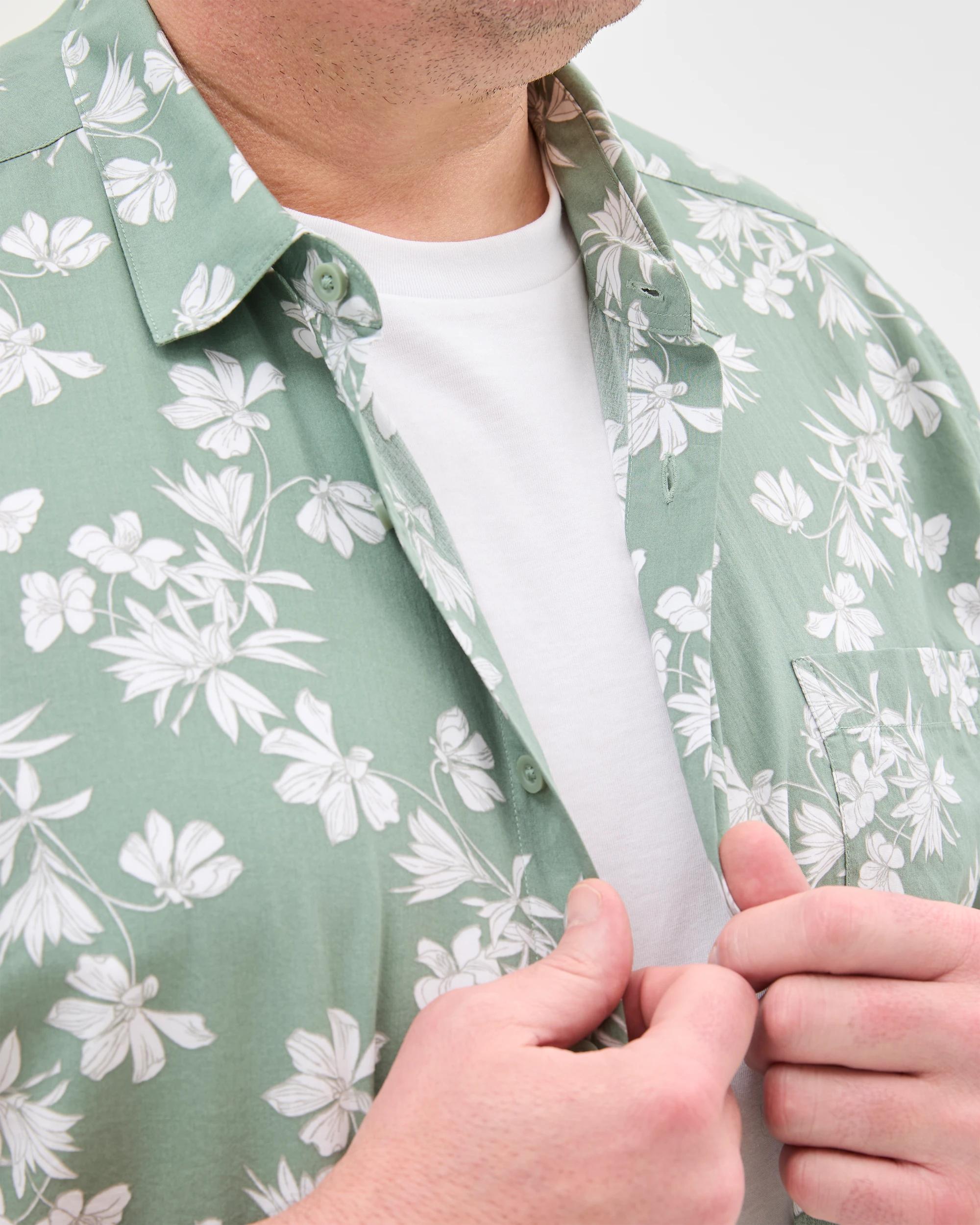 6 Target Plus Size Australian Cotton Blend Print Shirt SEA SPRAY, 6 of 6