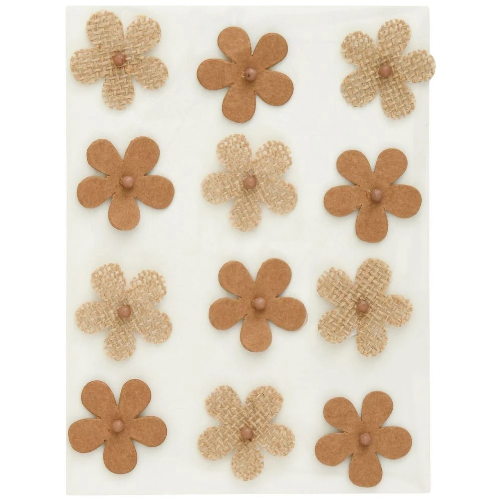 2 Born Kraft Beaded Flowers Stickers 12 Pack, 2 of 2