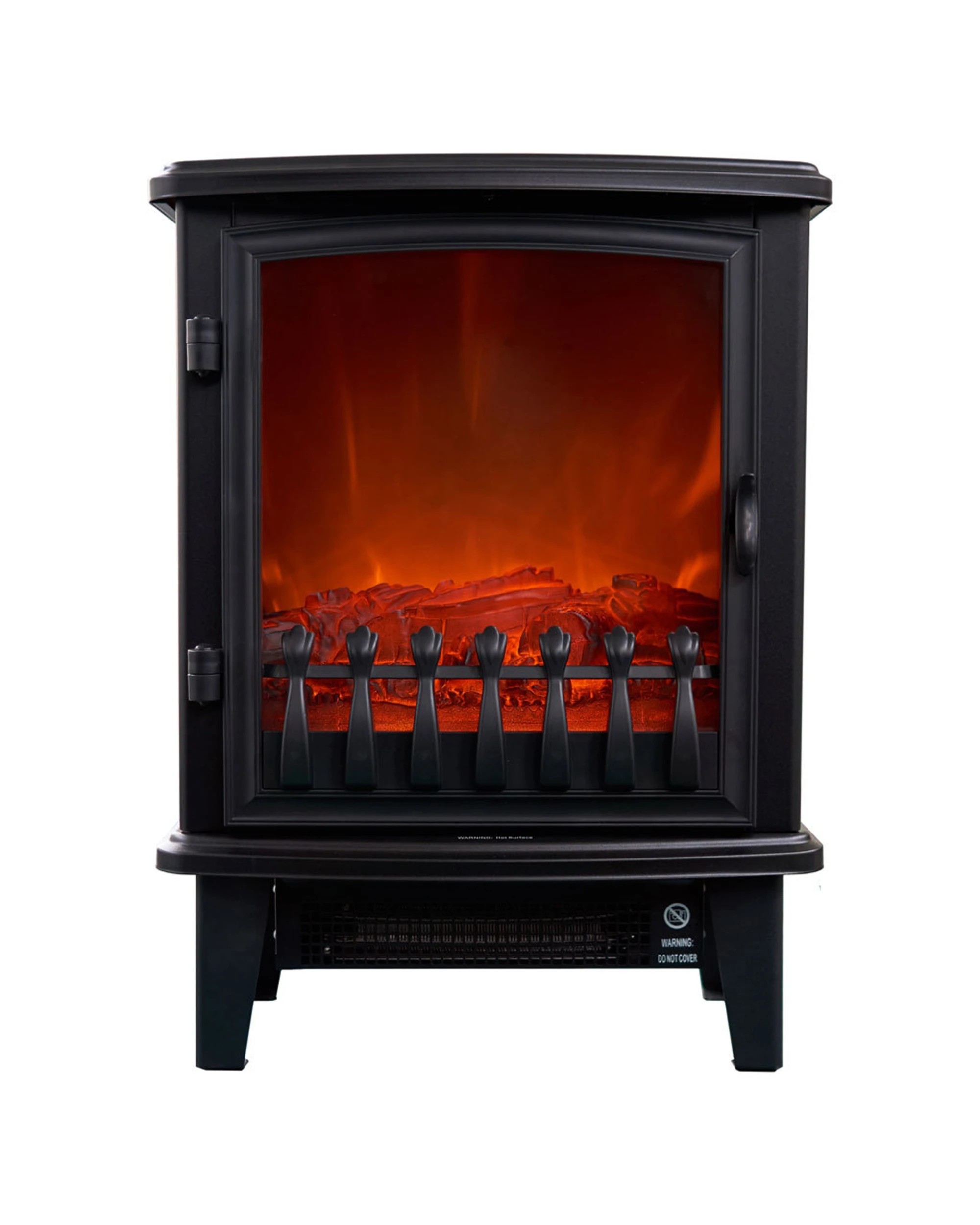 1 HELLER Electric Fireplace Heater 1800W Heater Fan Heater Safety Standing - Black, 1 of 3