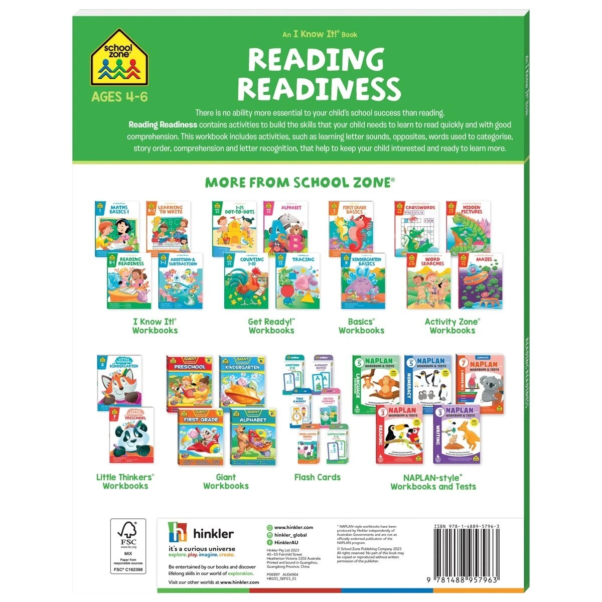 2 School Zone: An I Know It! Reading Readiness K-1 - Book, 2 of 5