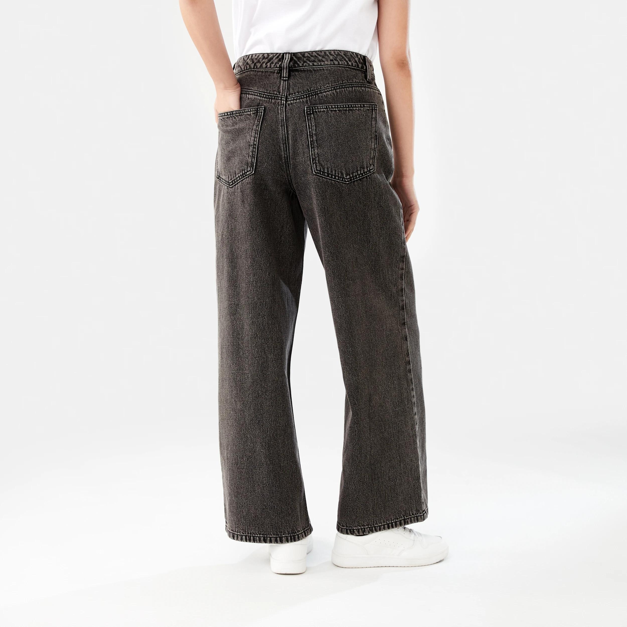 4 Wide Leg Jeans BLACK WASH, 4 of 10