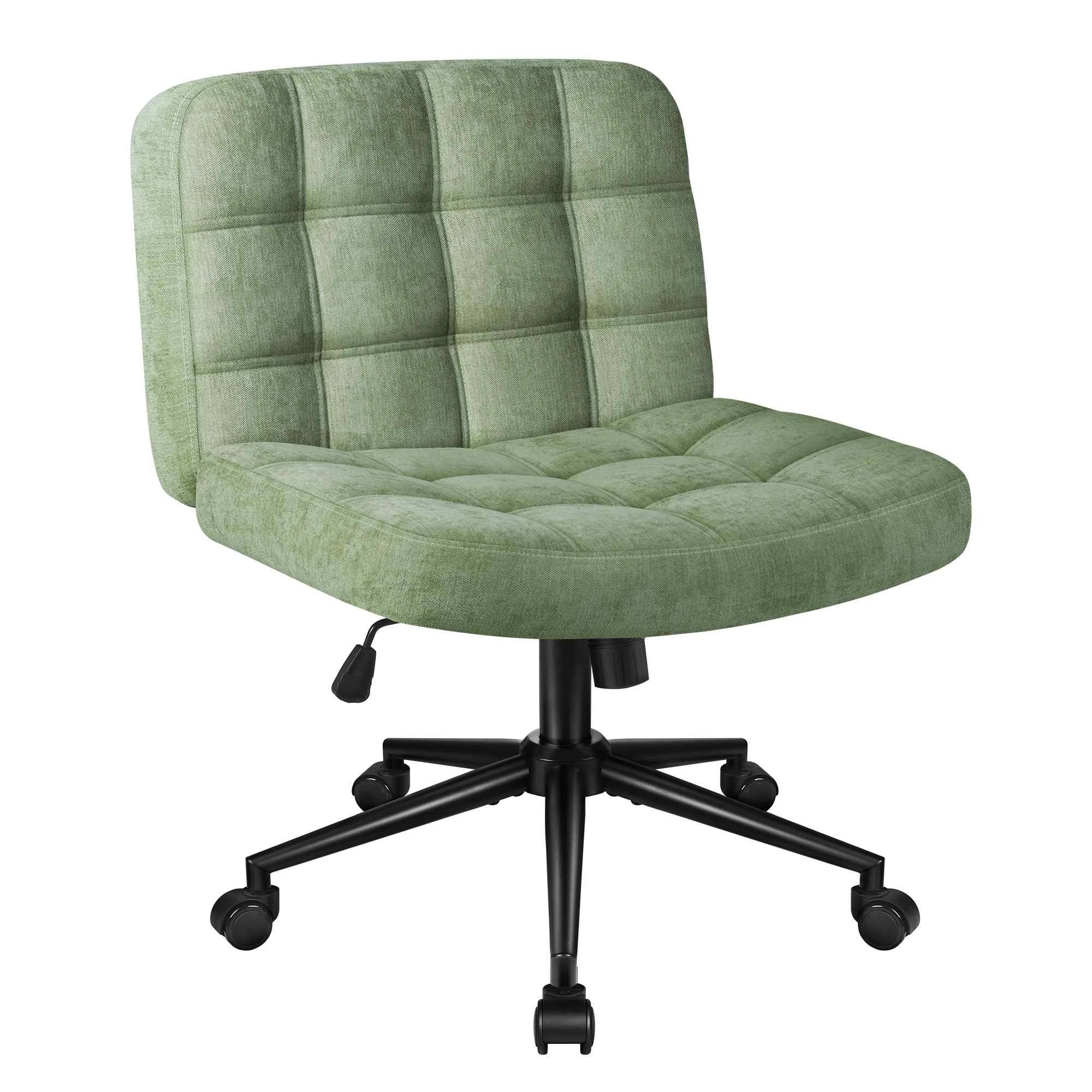1 Alfordson Office Desk Chair Computer Armless Wide Seat Mid Back - Green, 1 of 10