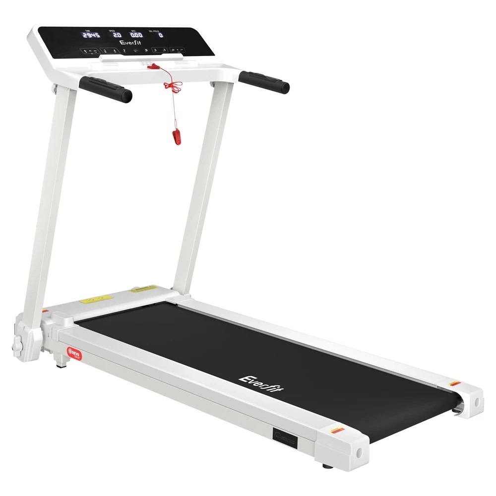 1 Everfit Treadmill Electric Home Gym Fitness Exercise Knob Foldable 420mm - White, 1 of 6