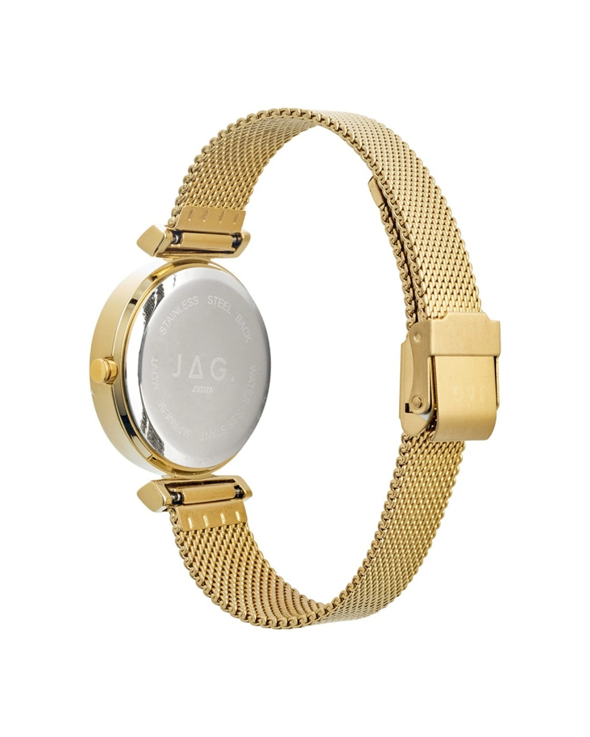 3 JAG Mudgee Women's Gold Dial Watch 35mm Metal Alloy Stainless Steel Band, 3 of 4