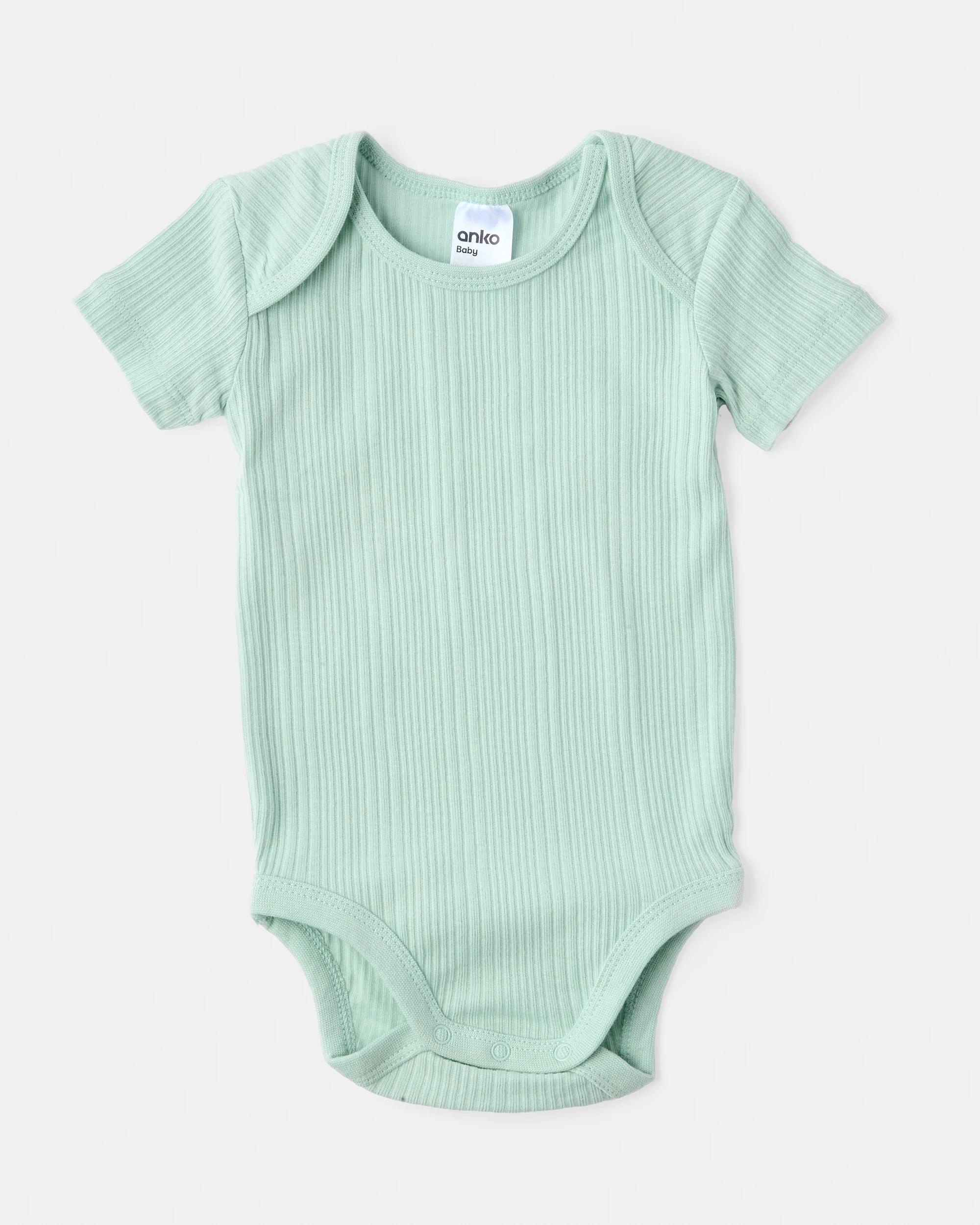 3 5 Pack Short Sleeve Bodysuits Blue Pck, 3 of 10