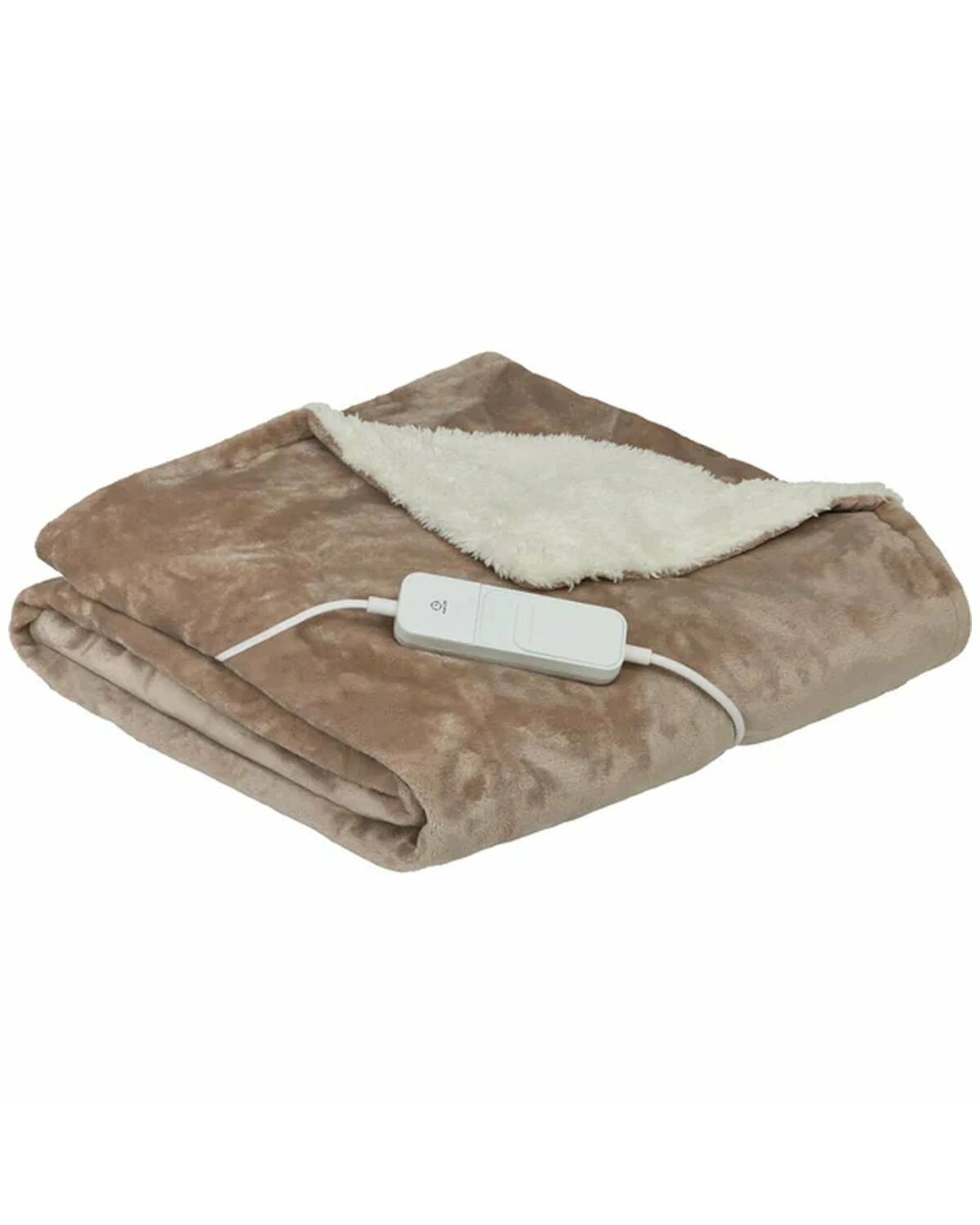 1 Homedics Heated Throw Blanket- Cream, 1 of 5