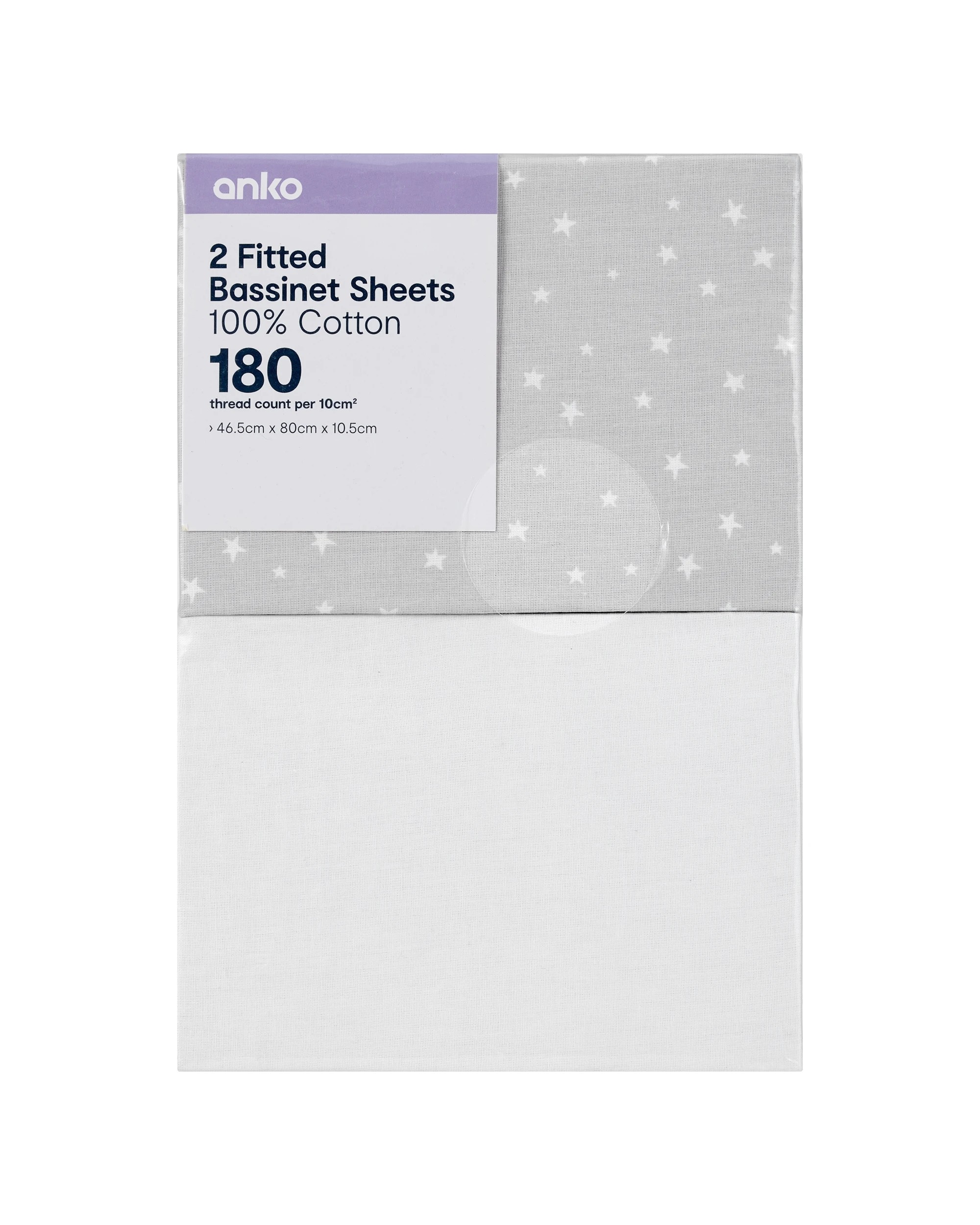 6 2 Pack Cotton Fitted Bassinet Sheets, 6 of 6