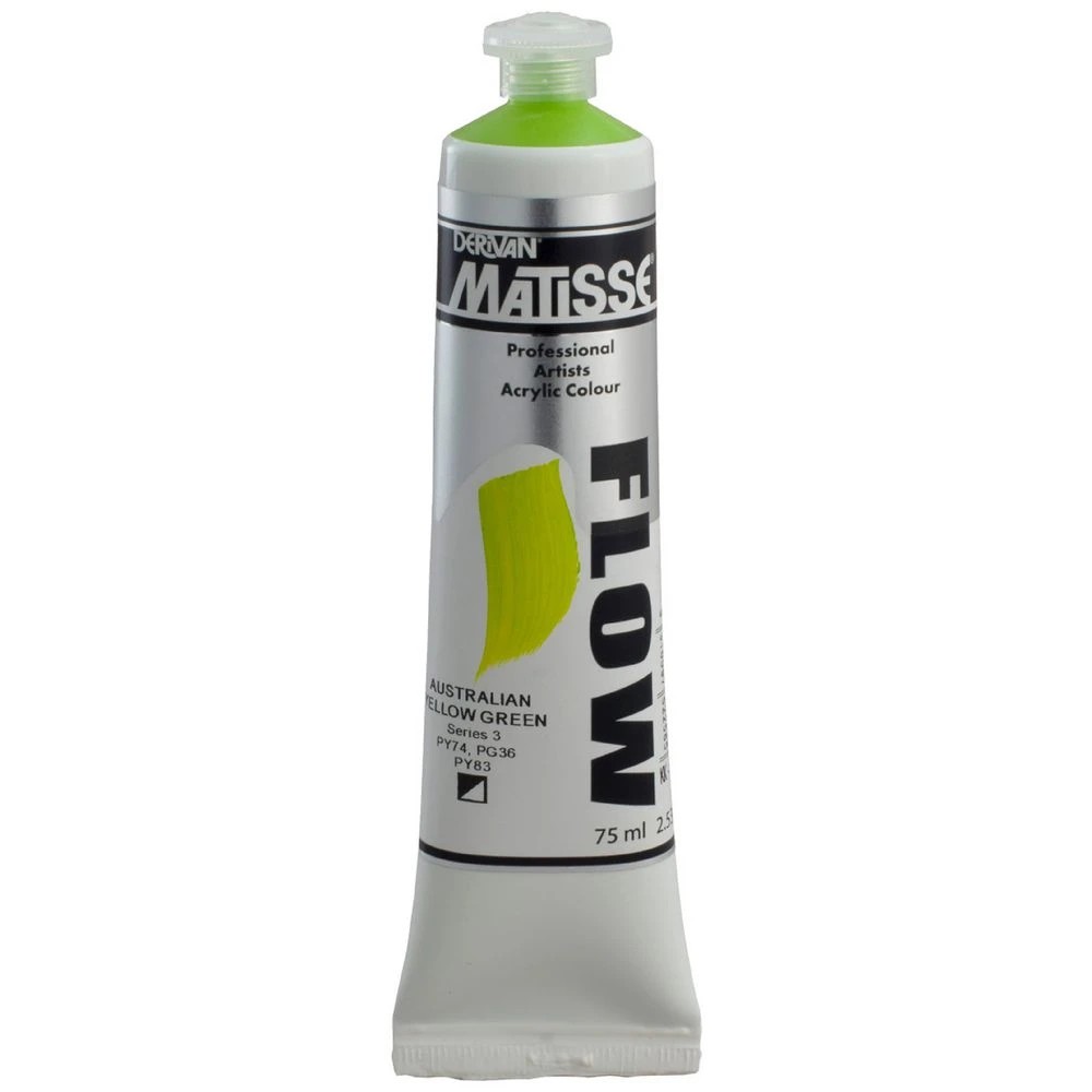1 Derivan Matisse Flow Paint 75mL Australian Yellow Green S3, 1 of 2