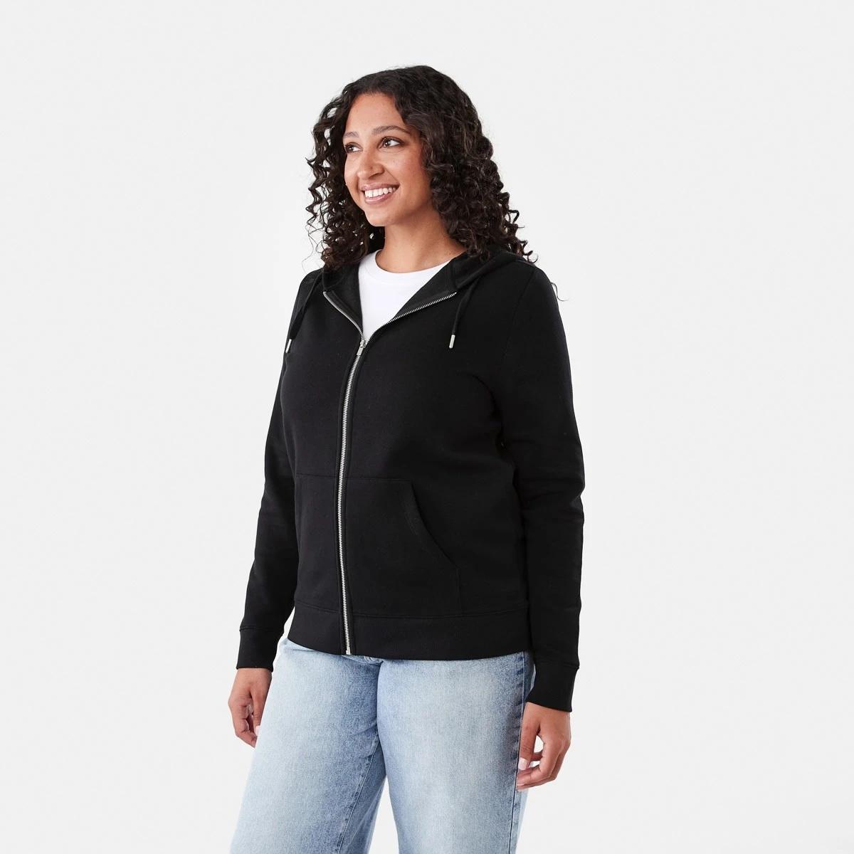 3 Long Sleeve Zip Through Hoodie Black, 3 of 7