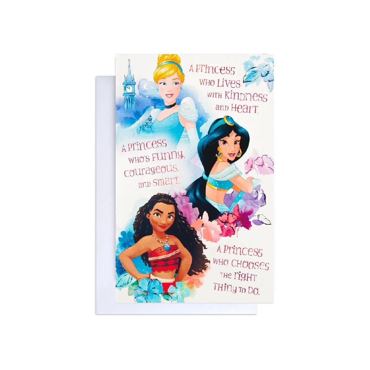 1 Hallmark Interactive Birthday Card - Disney's Cinderella, Jasmine and Moana, 1 of 4