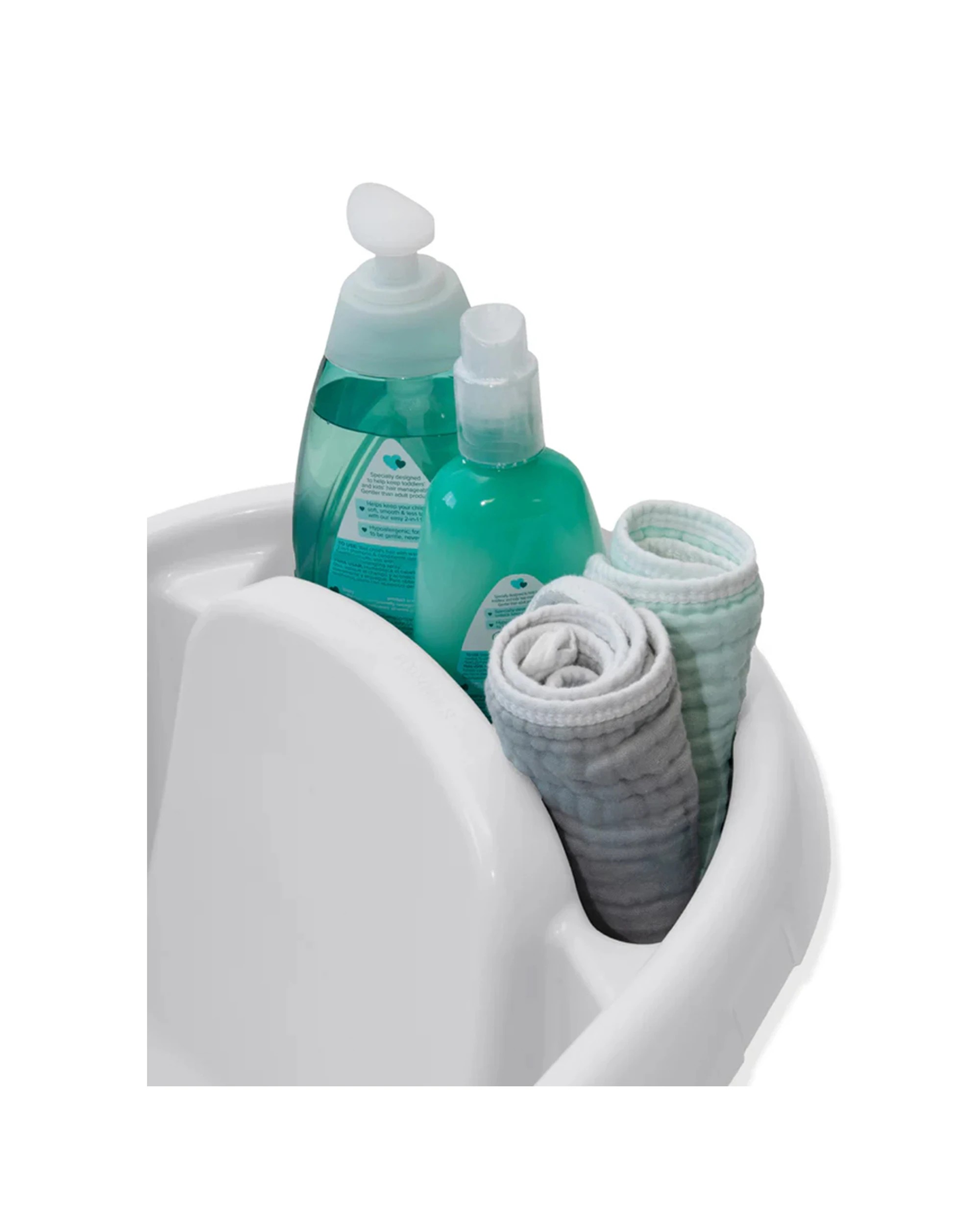 4 Ingenuity Comfy Clean Deluxe Baby Bath Tub Soft Fabric Sling 0-24 Months - White, 4 of 6