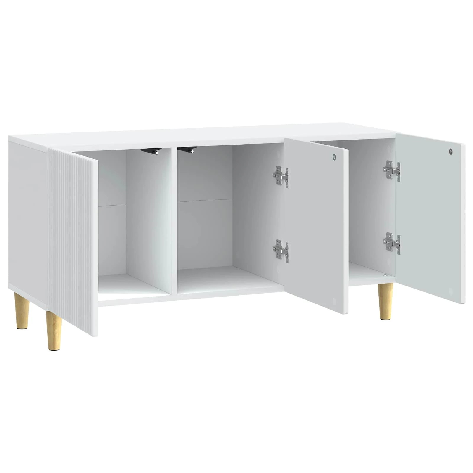 4 vidaXL Modern TV Cabinet Ample Storage - White, 4 of 9