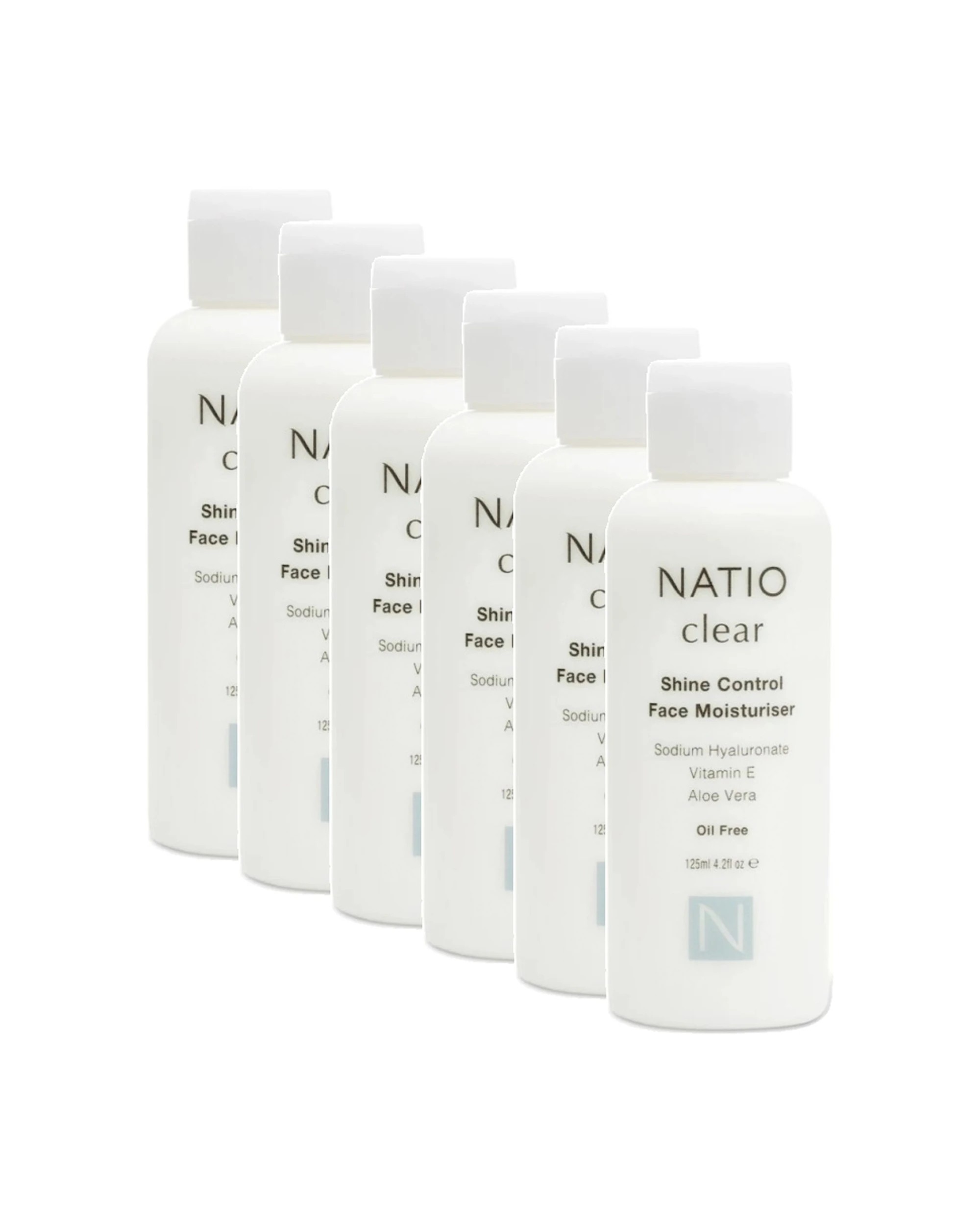 1 Natio 6PK Face Moisturiser Shine Control Sodium Hyaluronate 125ml - White, 1 of 2