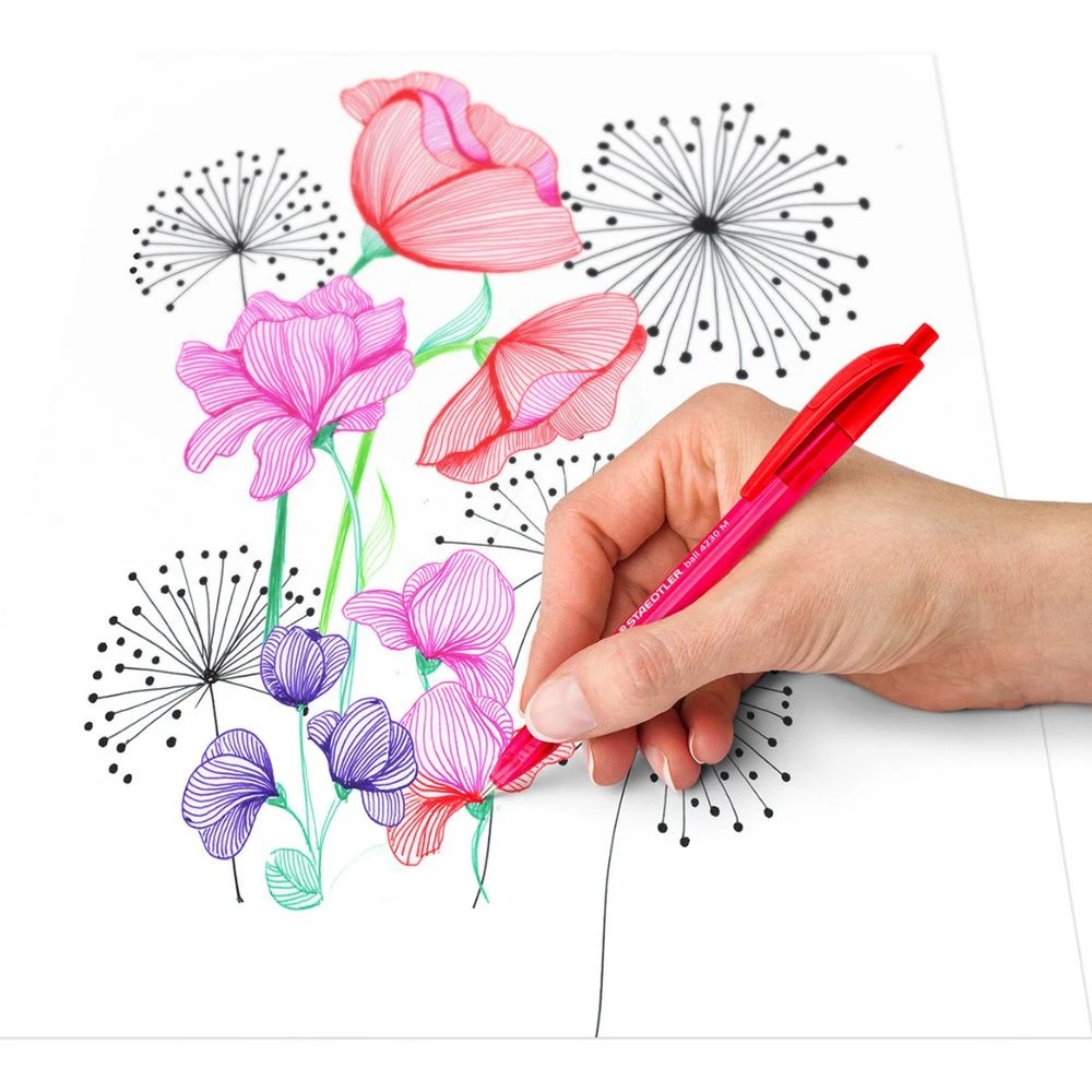 5 Staedtler 4230 Retractable Ballpoint Pens Med Asst 8 Pack, 5 of 6