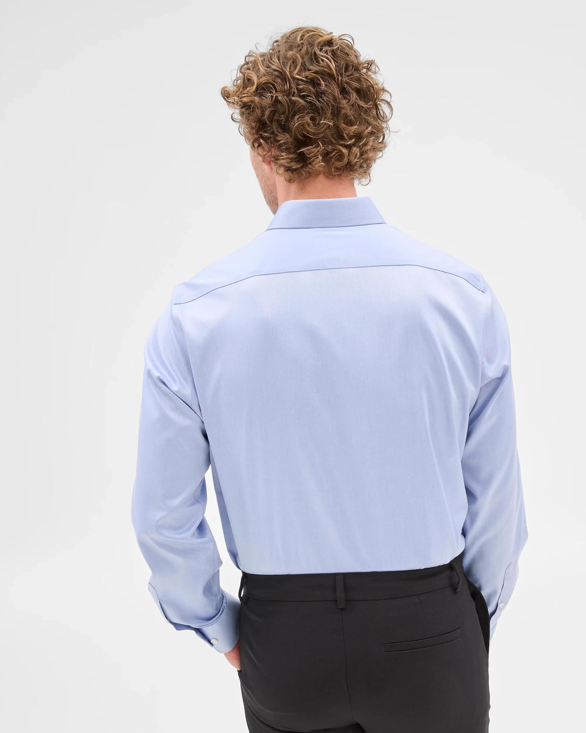 8 Preview Non Iron Long Sleeve Business Shirt BLUE, 8 of 10