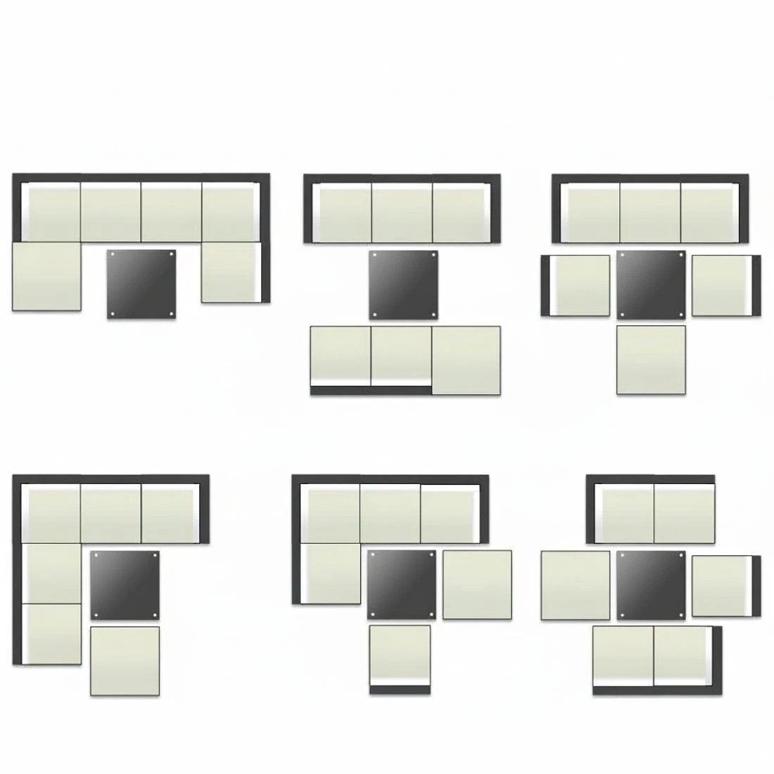 5 Gardeon 7-Piece Outdoor Sofa Set Wicker Couch Lounge Setting 6 Seater - Black, 5 of 6