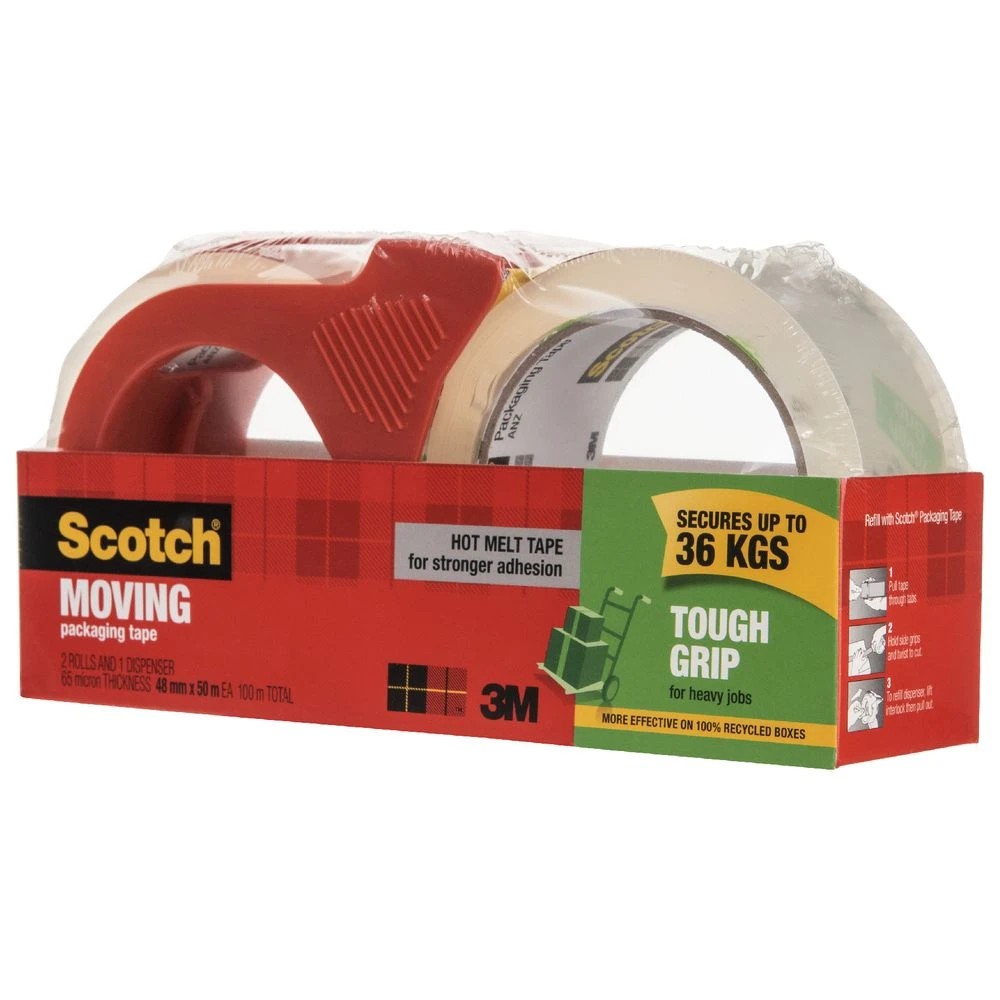 3 Scotch Tough Grip Tape and Dispenser 48mm x 50m 2 Pack, 3 of 3