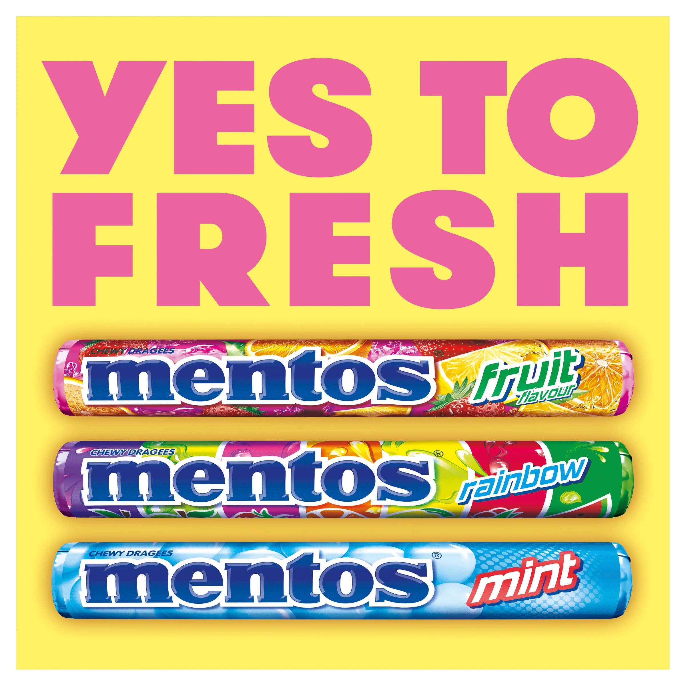 4 Mentos Candy Fruit Roll Chewy Dragees 37.5g, 4 of 4