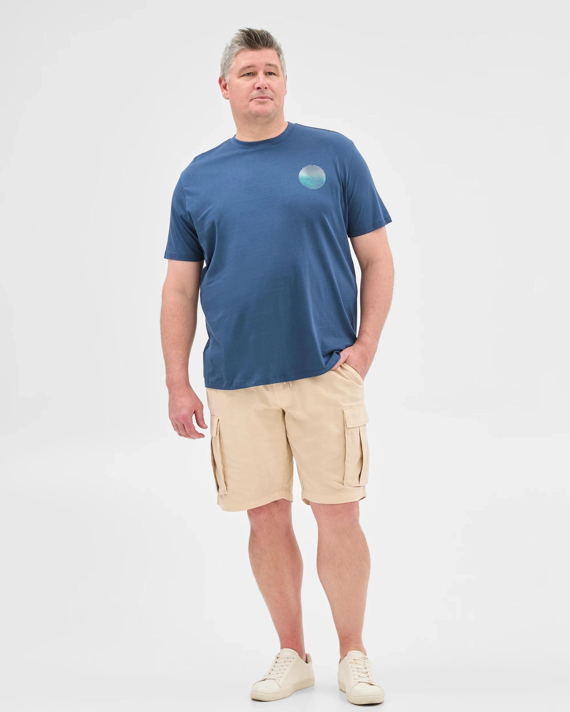 1 Target Plus Size Australian Cotton Circle Print T-Shirt NAVY, 1 of 5