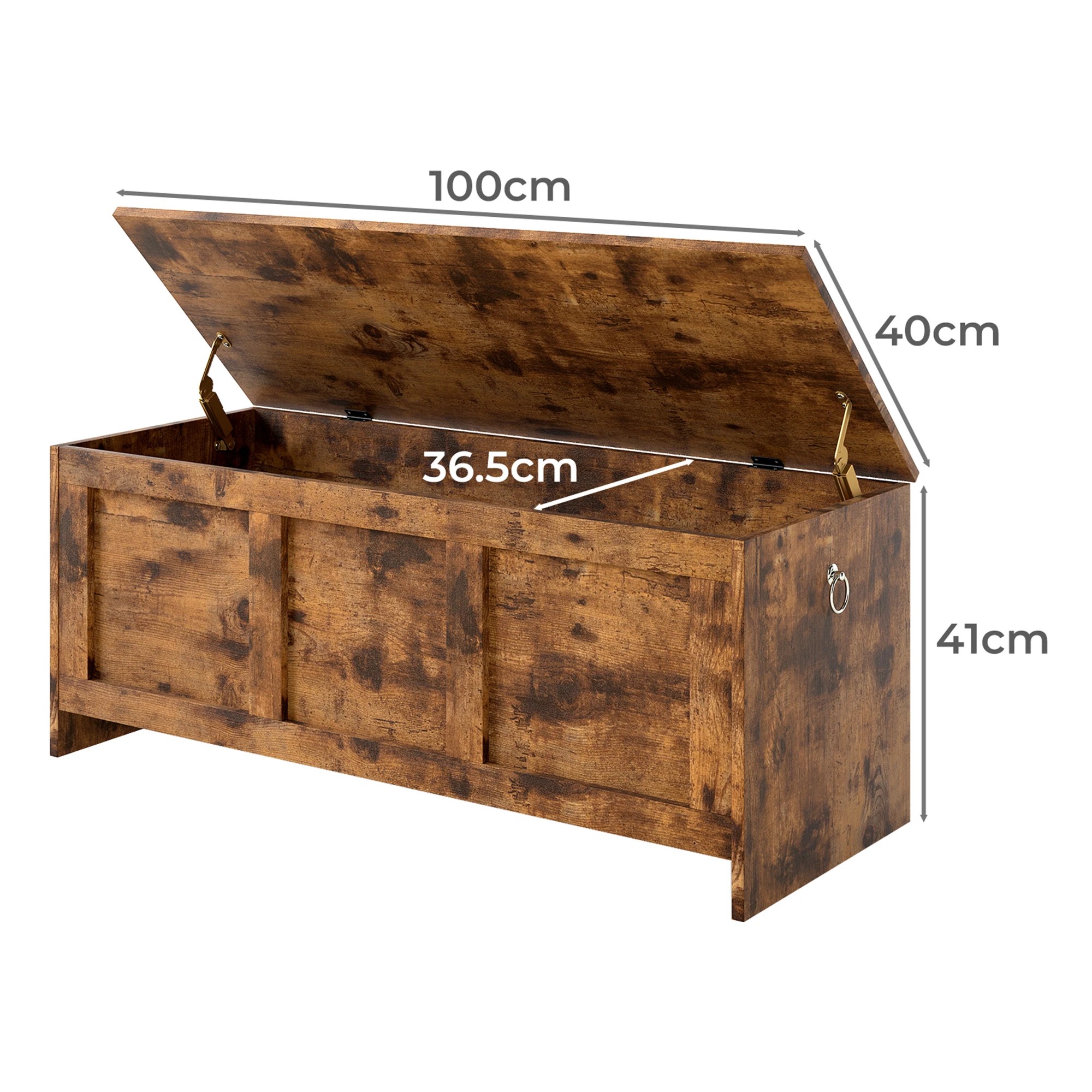 3 Levede Storage Bench Wooden, 3 of 9