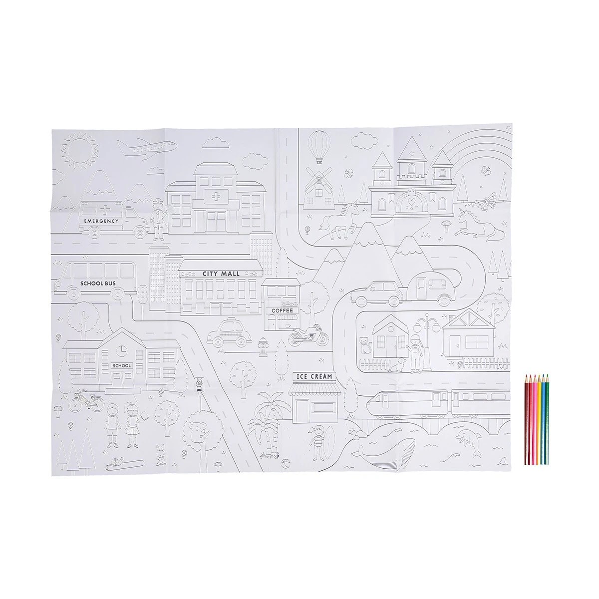 3 7 Piece Colouring Poster, 3 of 6