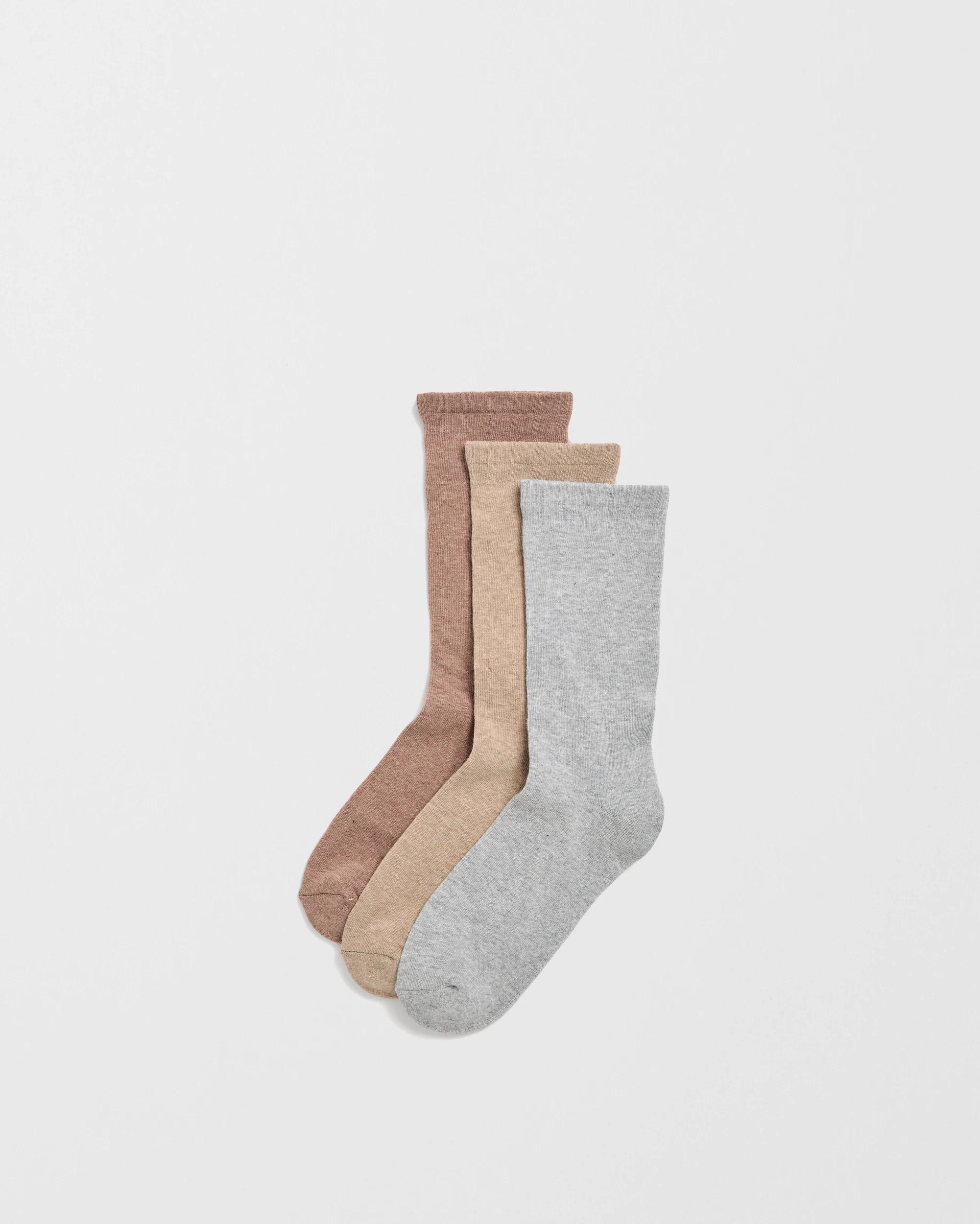 1 Maxx Australian Cotton Blend 3 Pack Comfort Socks NEUTRALS, 1 of 3