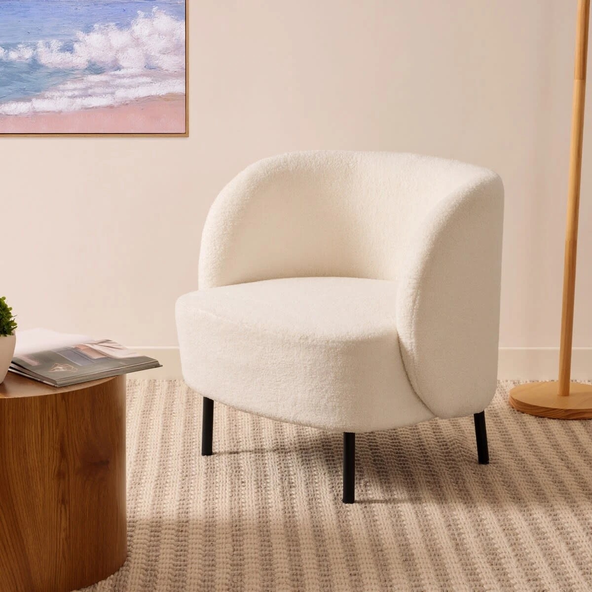 1 Abbey Boucle Lounge Chair, 1 of 6