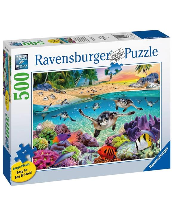Ravensburger Race of the Baby Sea Turtles 500 Piece Large Format Jigsaw Puzzle