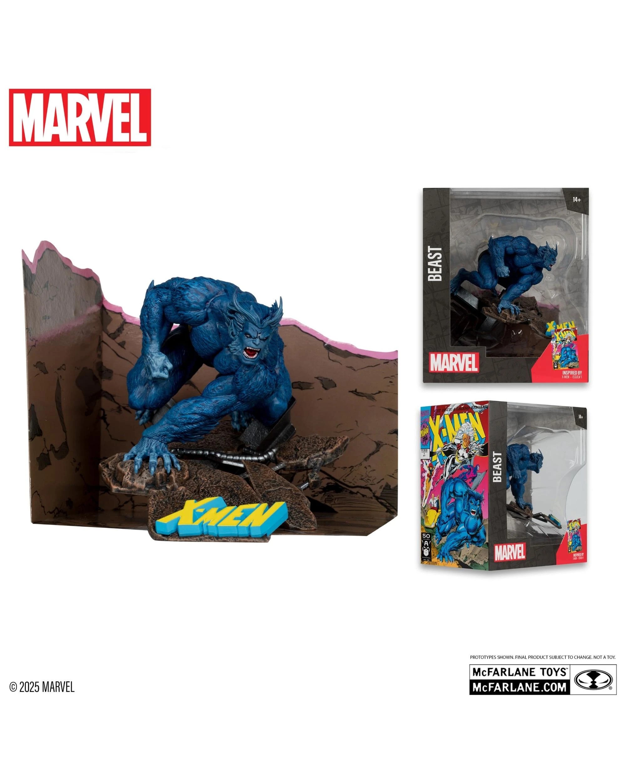 8 McFarlane Toys Marvel Collection Beast X-Men #1 1:10 Scale Figure, 8 of 8