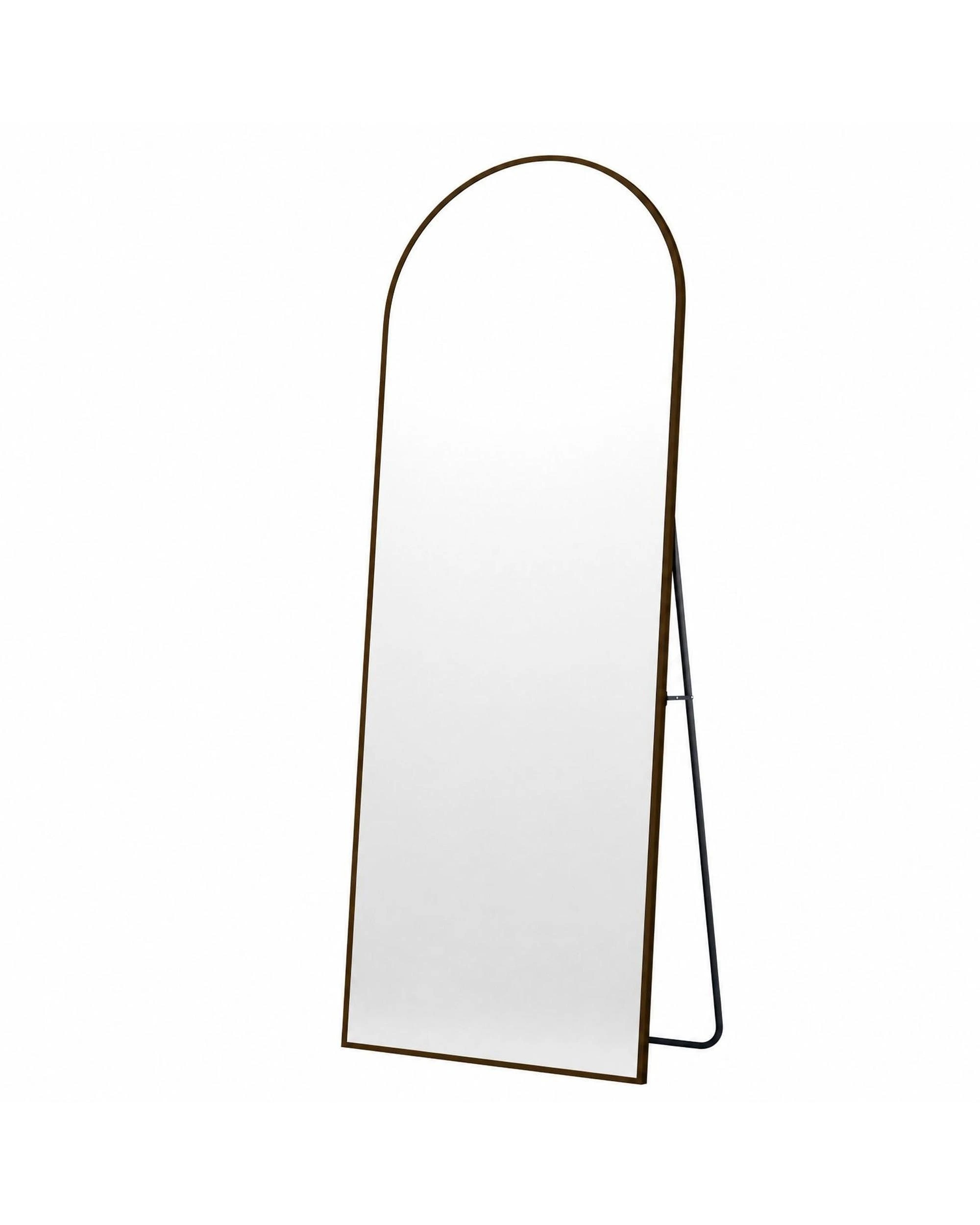 1 OAKORY 162x53cm Arched Full Length Mirror, Floor Mirror for Bedroom Living Room Entry Black - Black, 1 of 8
