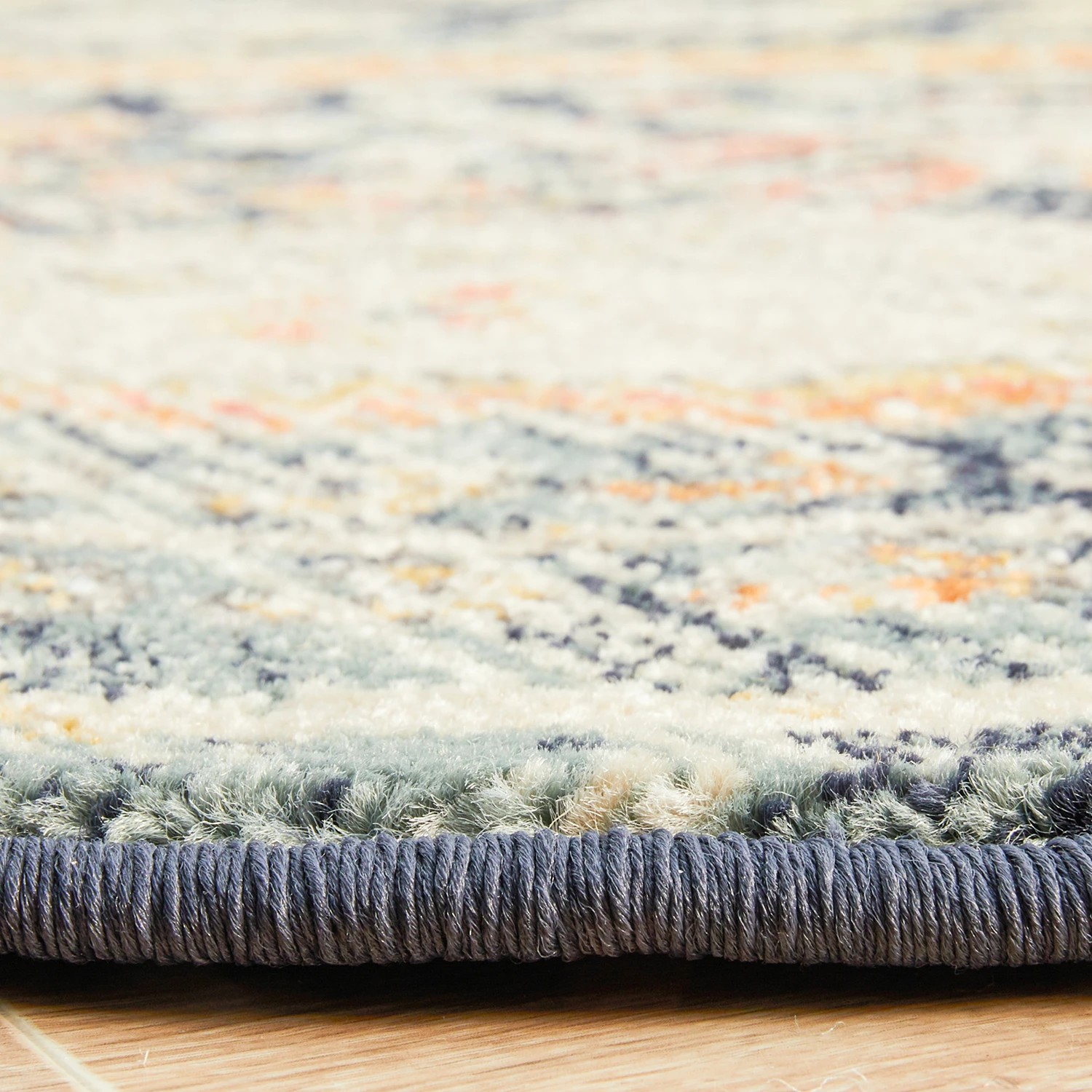 7 Common Ground Rugs Eterna 863 200x200cm - Medium Round Power Loomed Pet Friendly Rug - Blue, 7 of 9