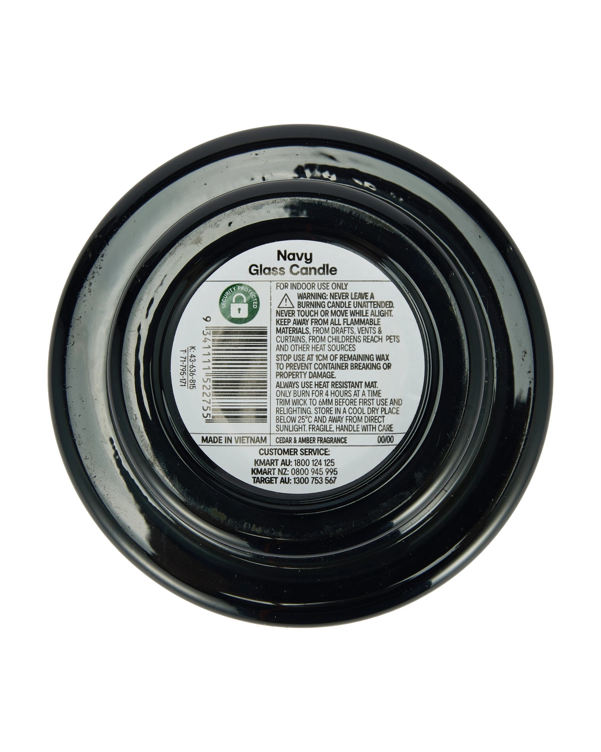 6 Navy Glass Candle, 6 of 6