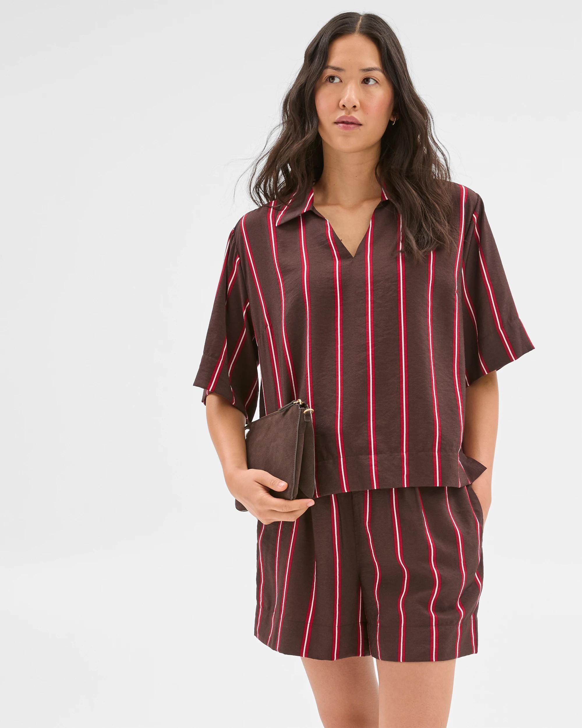 2 Target Popover Stripe Shirt SCARF PRINT, 2 of 5