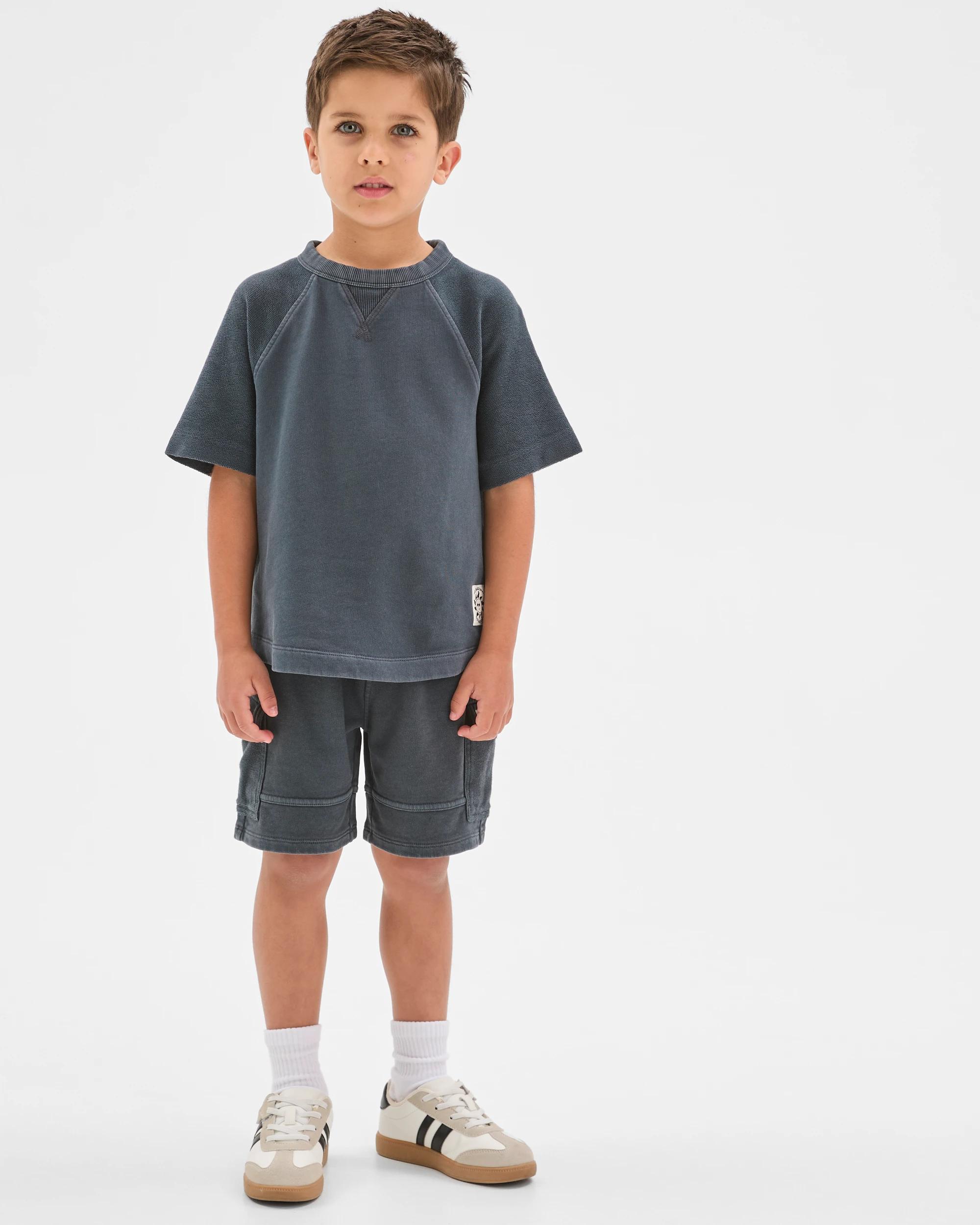 1 Target Kids Australian Cotton Washed Shorts PHANTOM, 1 of 6