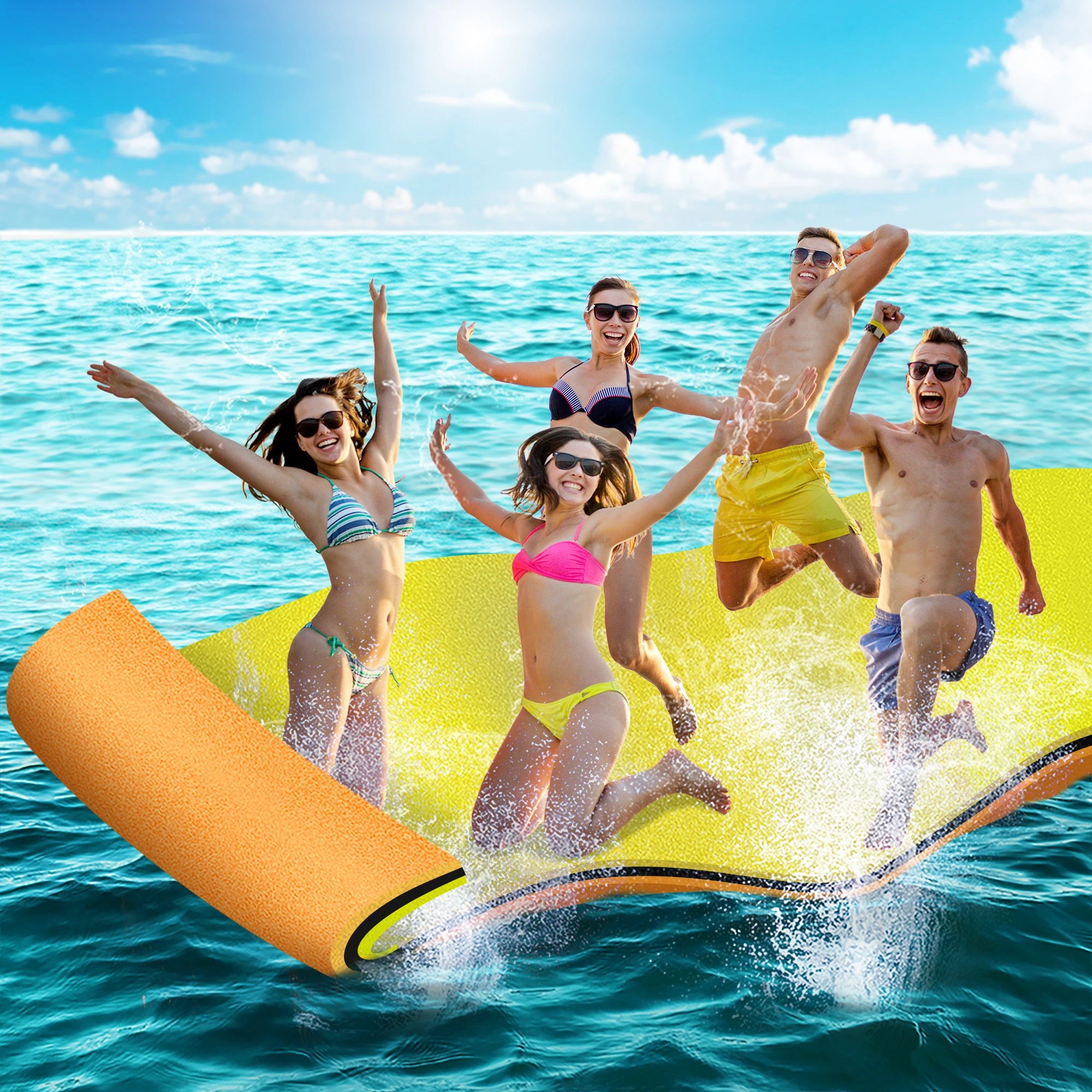 7 Weisshorn Floating Water Mat 5.5x1.8m Foam Pad Swimming Pool Island - Multi, 7 of 7
