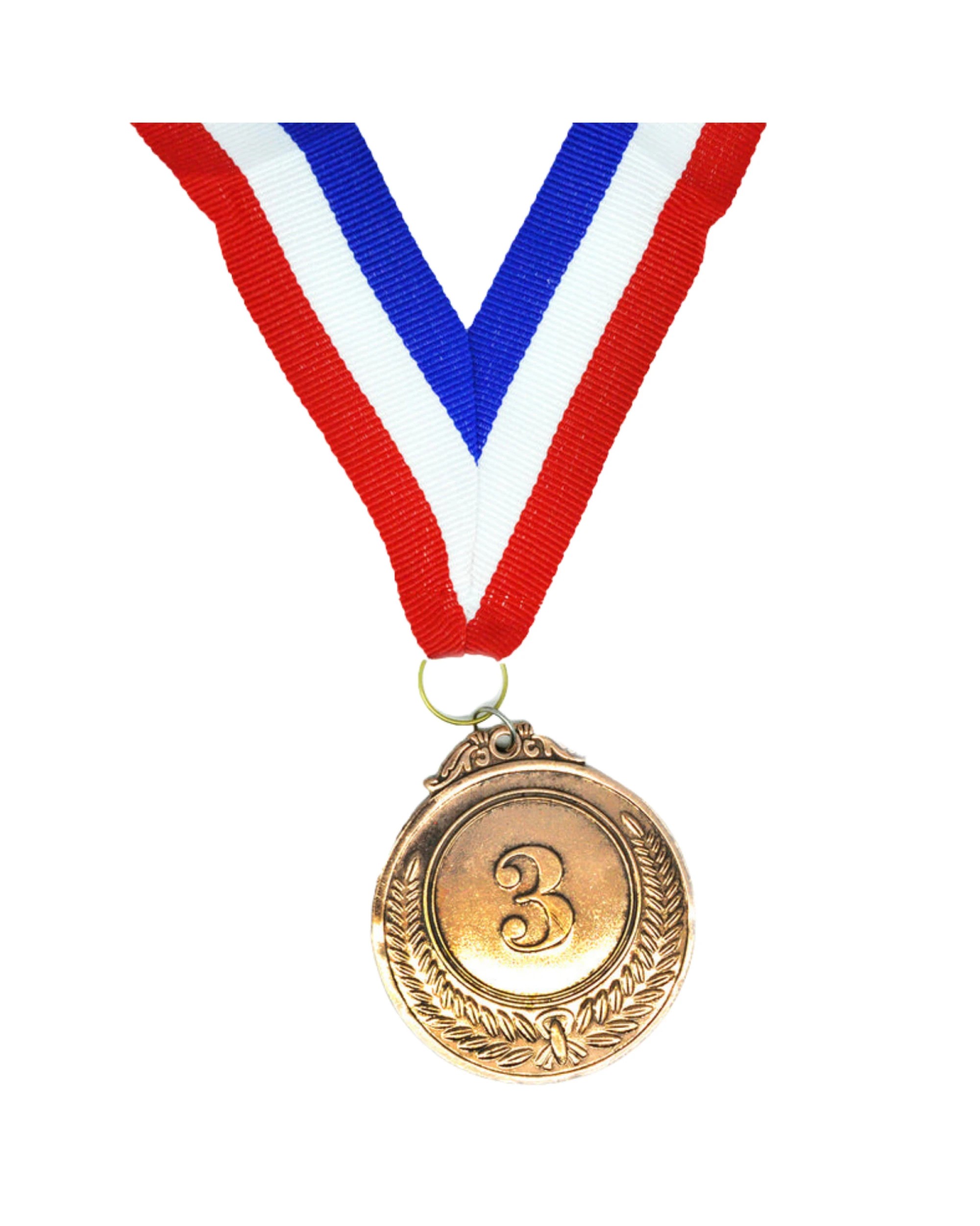 4 BR Costumes Bronze Winner Medals with 46cm Ribbon - Pack of 12, 4 of 4