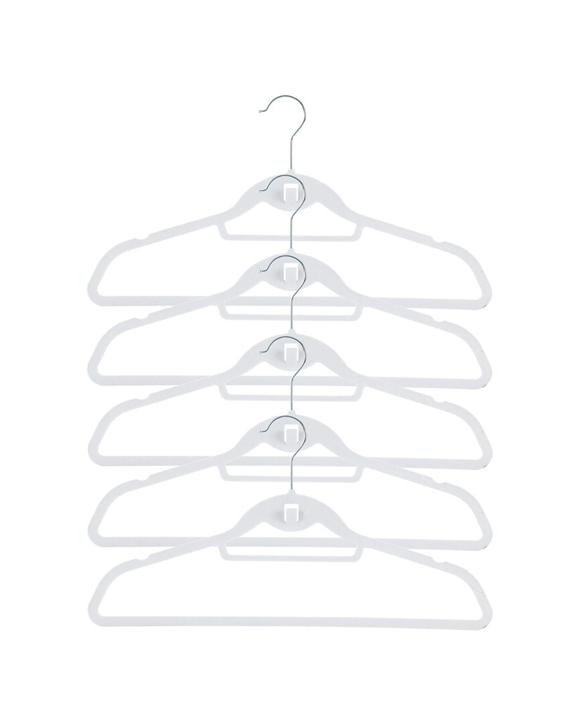 4 Boxsweden 15PK Velvet Hangers 44.5cm Non-Slip Space Saving Durable - White, 4 of 4