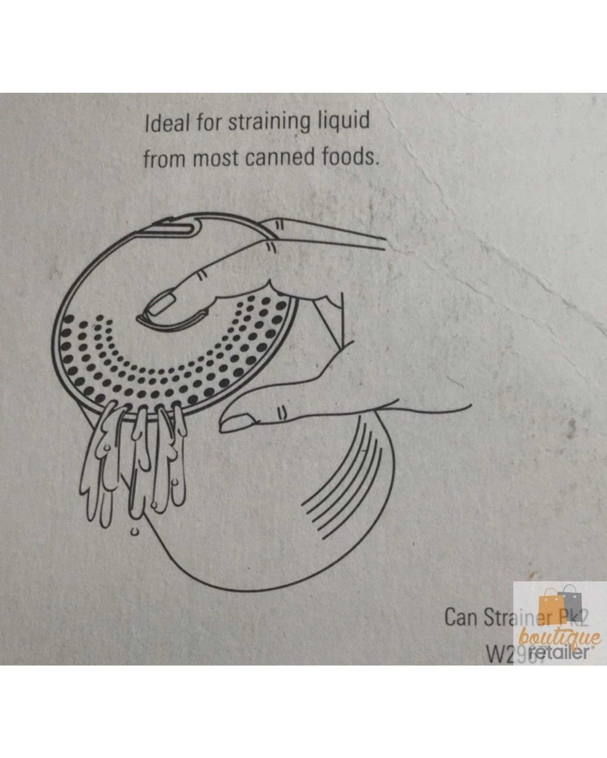 3 Pack of 2 Wiltshire Essentials Can Strainer with Ring Pull Hook, 3 of 5