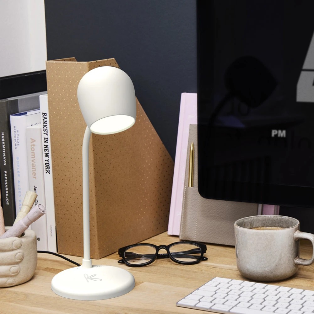 3 Kreafunk Ellie Lamp W/ Qi Charger And Bluetooth Speaker - White - White, 3 of 4